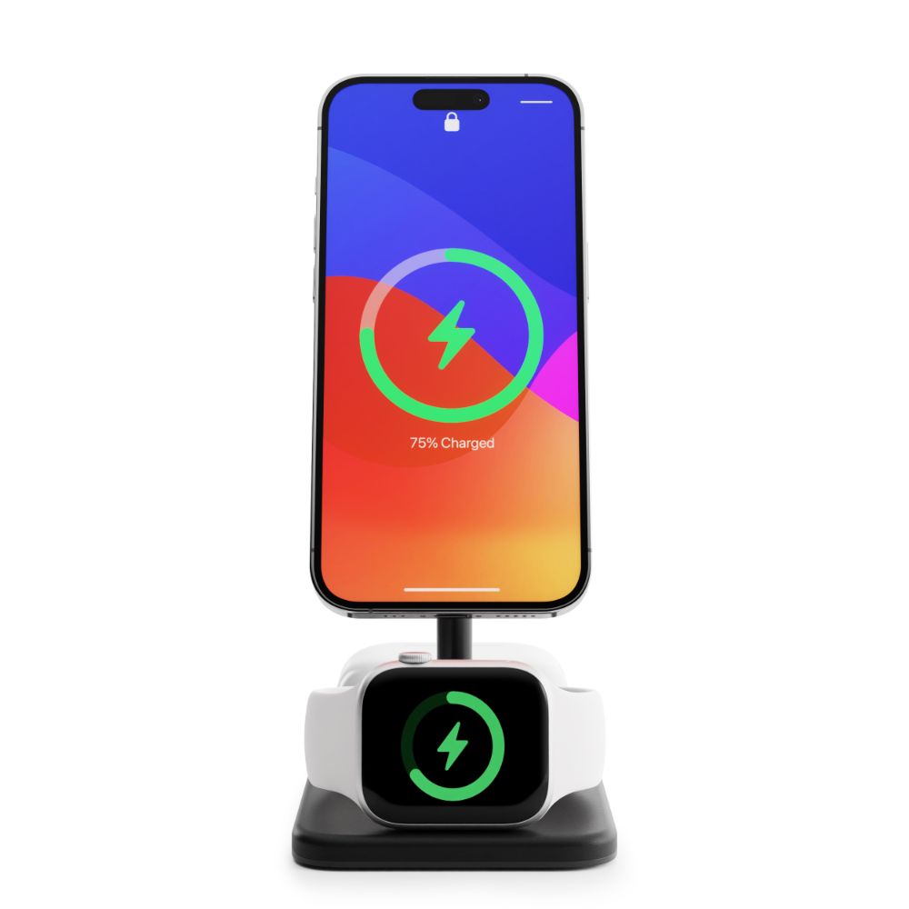 Twelve South HiRise 3 Deluxe - Premium Adjustable Stand for iPhone, iPad, MacBook & Apple Watch | Perfect for Home Office, Desk Organization & Charging Station