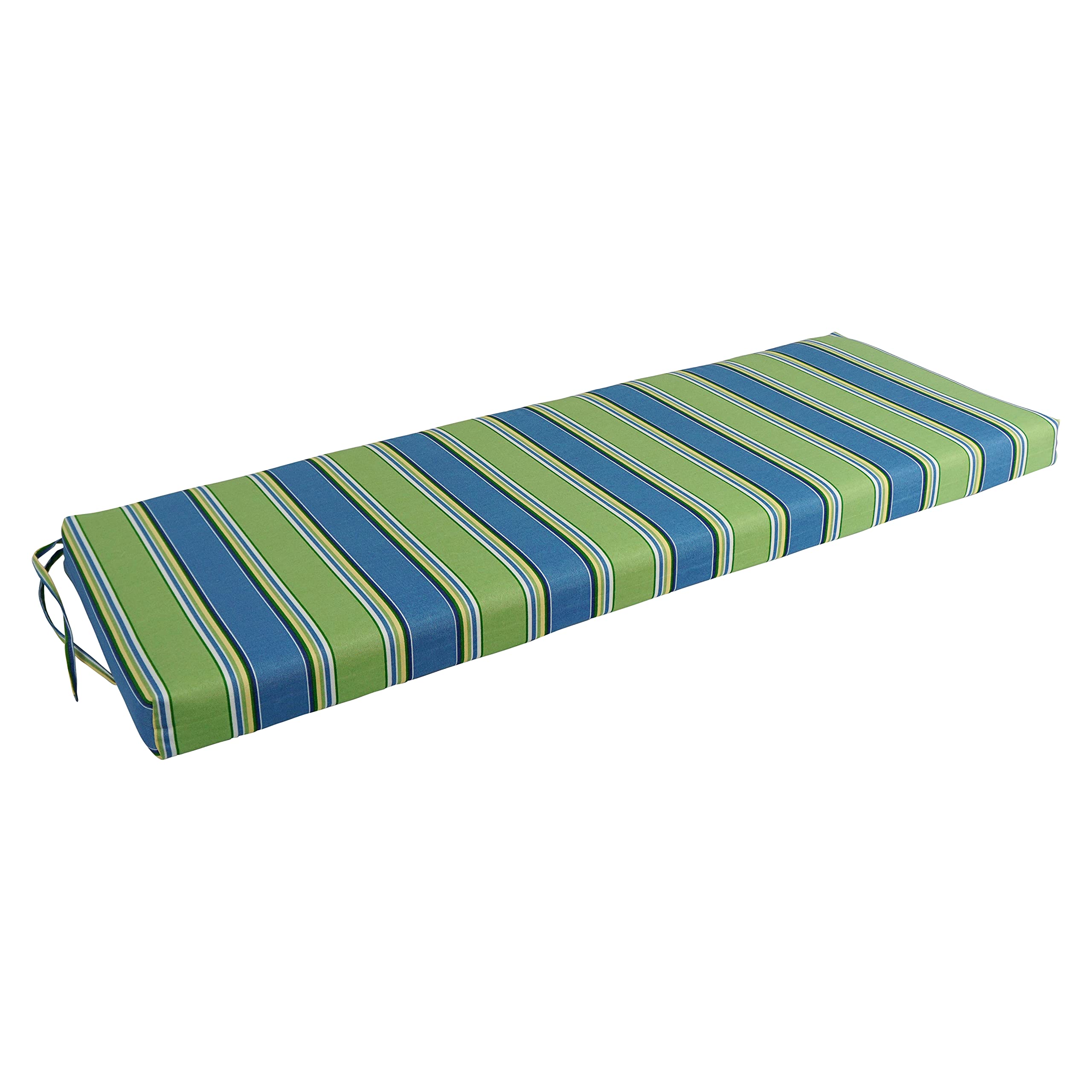 Blazing Needles Outdoor Bench Cushion - Waterproof Patio Seat Cushion (Pack of 1) - Haliwell Caribbean Design - Perfect for Garden, Deck, Poolside & Outdoor Furniture