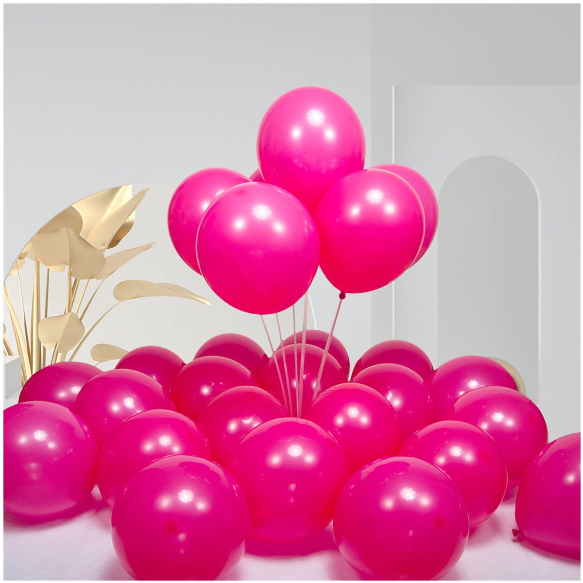 300 Pack 12 Inch Dark Pink Latex Balloons - Bulk Party Balloons for Birthday, Wedding, Baby Shower & Holiday Decorations - Perfect for Indoor & Outdoor Events