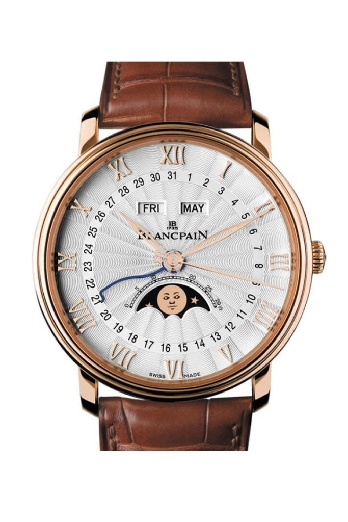 Blancpain Villeret Moonphase & Complete Calendar Rose Gold Watch 6664-3642-55B - Luxury Dress Watch for Men, Perfect for Formal Events & Business Occasions