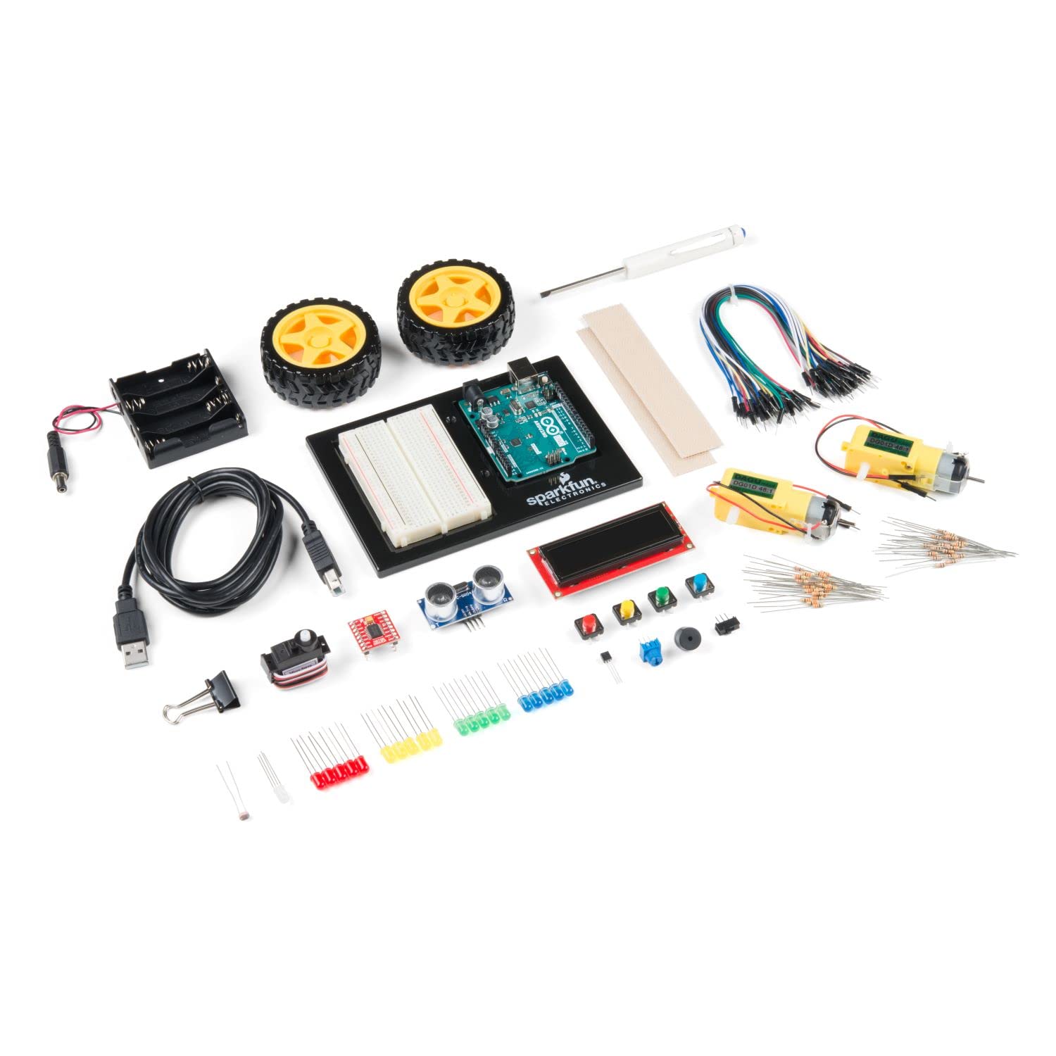 SparkFun Inventors Kit v4.1 for Arduino Uno (SIK) - Complete Beginner Electronics & Coding Kit for Ages 10+ | Learn Programming, Circuits & Robotics | Perfect for STEM Education, Classroom Projects, Makerspace Activities, Home Learning & DIY Experiments | No Soldering Required
