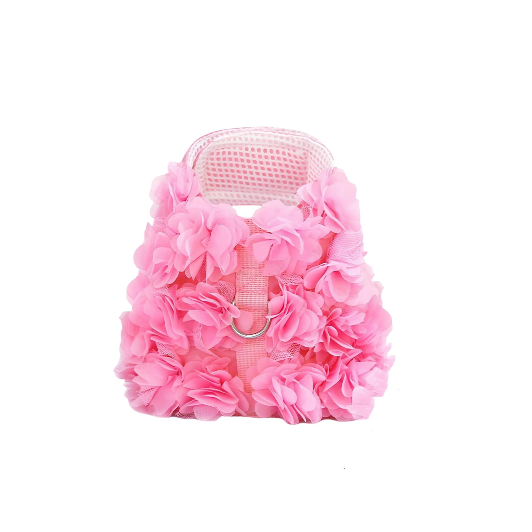 Escape-Proof Small Dog Harness & Leash Set - Soft Mesh Flower Puppy Vest for Small Dogs & Cats (Pink & Multicolor) | Perfect for Walks, Training & Outdoor Adventures