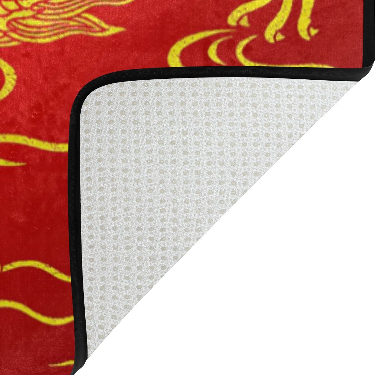 ALAZA Chinese Dragon Gold Red Area Rug - 7' x 5' Oriental Floor Carpet for Living Room, Bedroom, Dining Room | Perfect for Home Decor, Feng Shui, and Asian-Themed Interiors