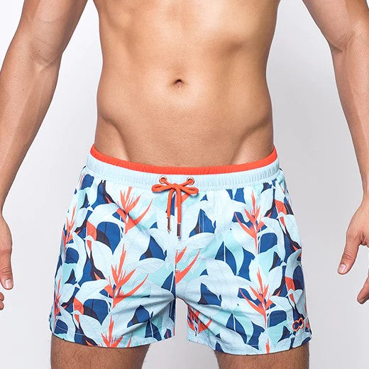 2eros Caribbean Twist 3 Swim Shorts - Quick Dry Men's Swim Trunks with Pockets for Beach, Pool & Vacation | Comfortable Swimwear for Summer Water Sports