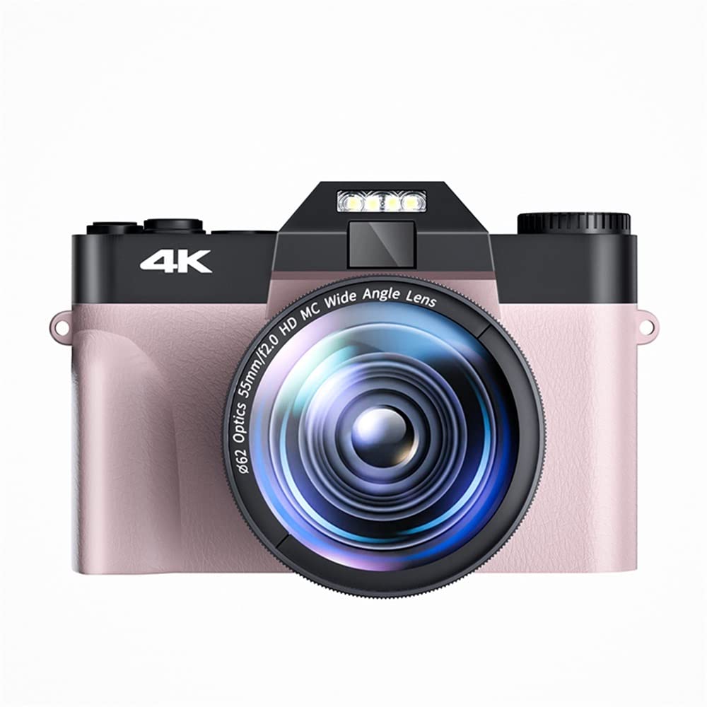 AUBEST 4K Video Camera Camcorder with 16X Digital Zoom, 48MP Digital Camera for Vlogging, YouTube, Photography - 3 Inch Flip Screen, Wide Angle Lens, Includes 128GB TF Card & 2 Lenses (Perfect for Travel, Family Events, and Content Creation)