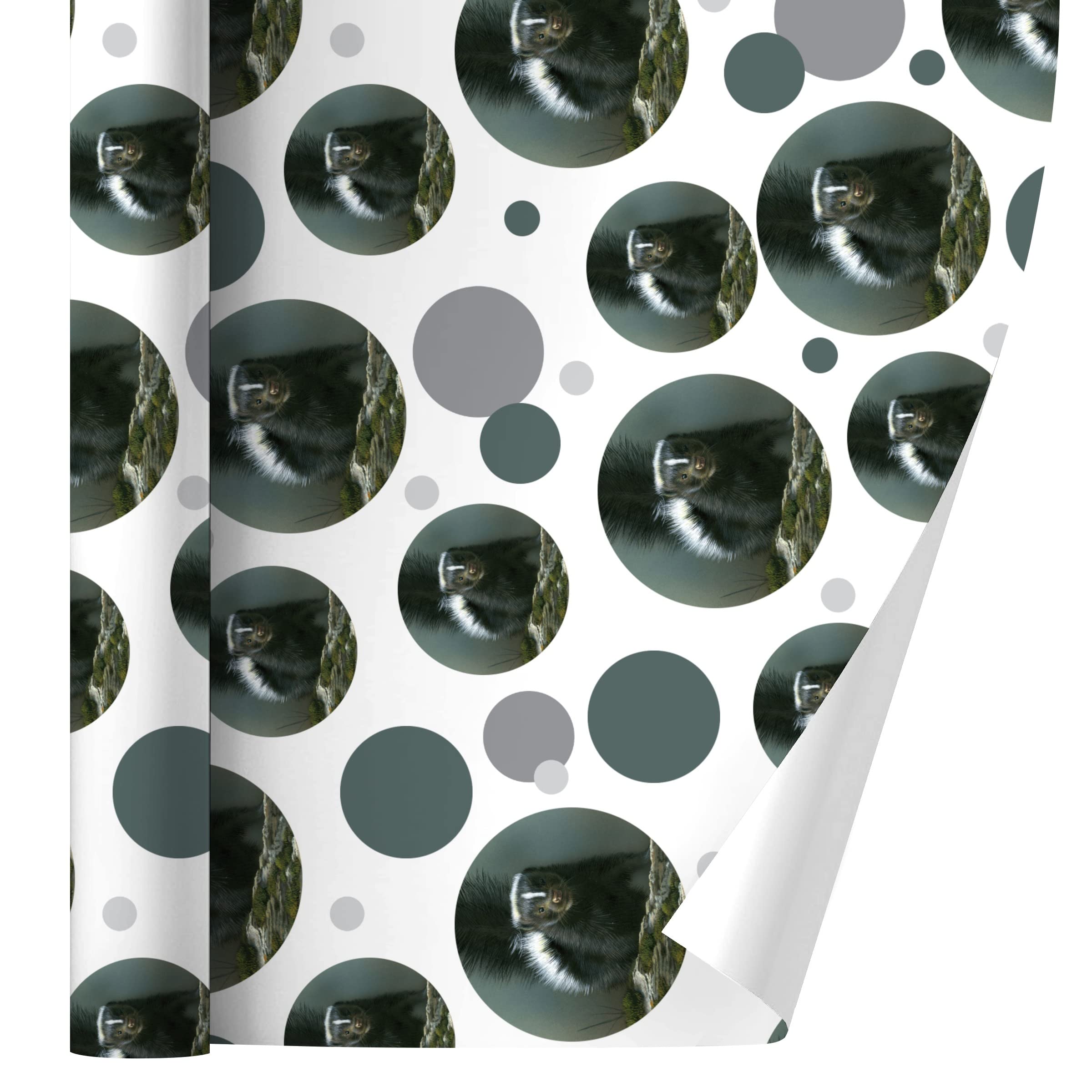 GRAPHICS & MORE Curious Skunk Gift Wrap Wrapping Paper Roll - 15
