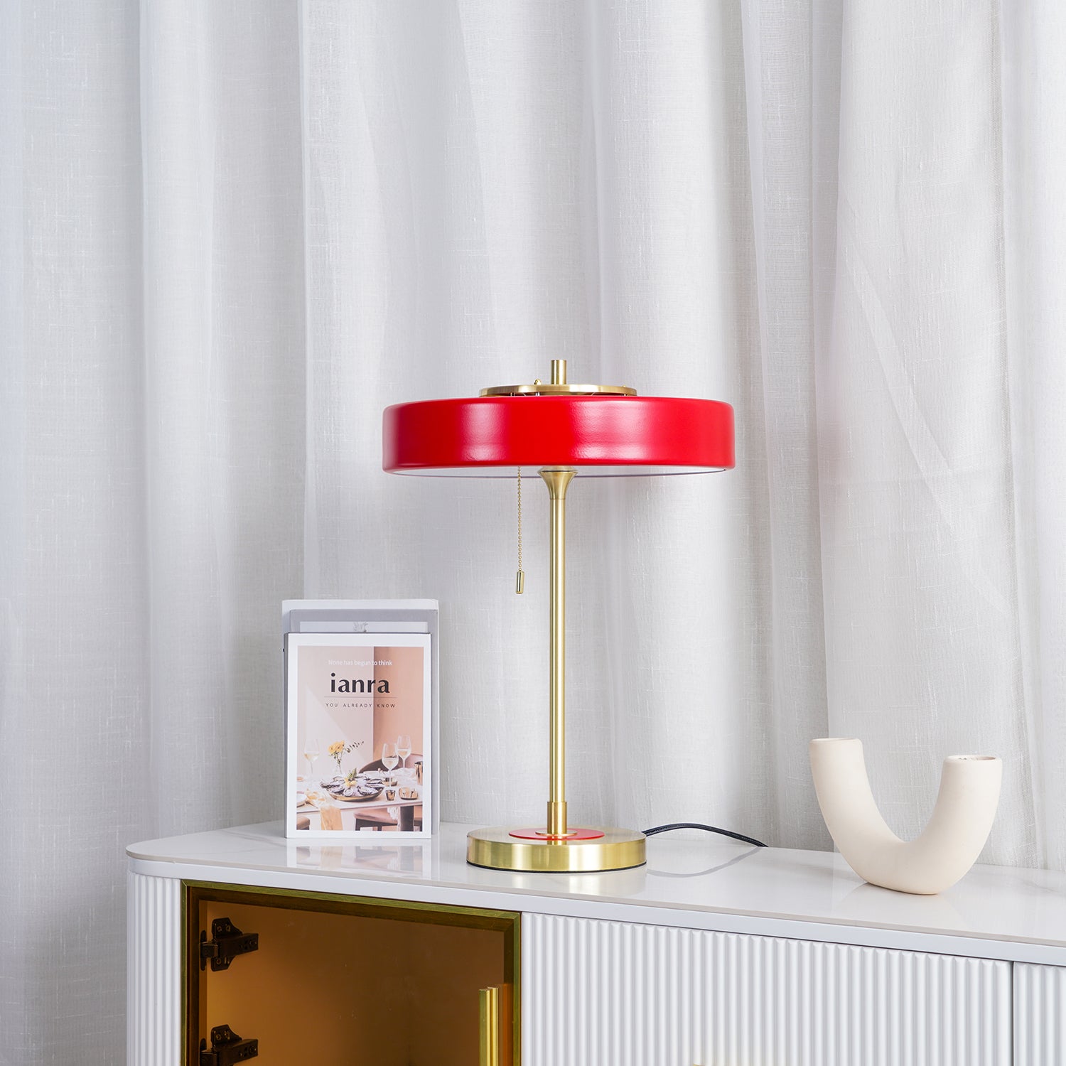 Modern Revolve Table Lamp - Adjustable LED Desk Light for Home Office, Bedroom & Study - Perfect for Reading, Working & Decor