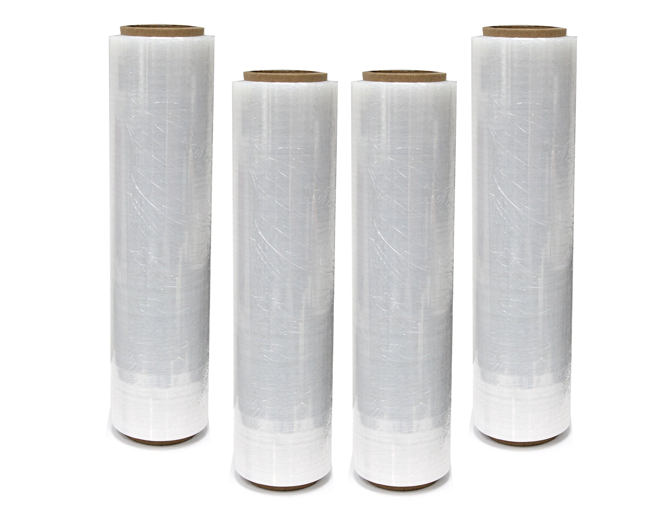Absolute USA 6000 SQ Feet 18-Inch 4 Rolls Clear Plastic Pallet Shrink Wrap Film - Heavy Duty Packaging for Shipping, Storage & Warehouse Protection (SW184C)