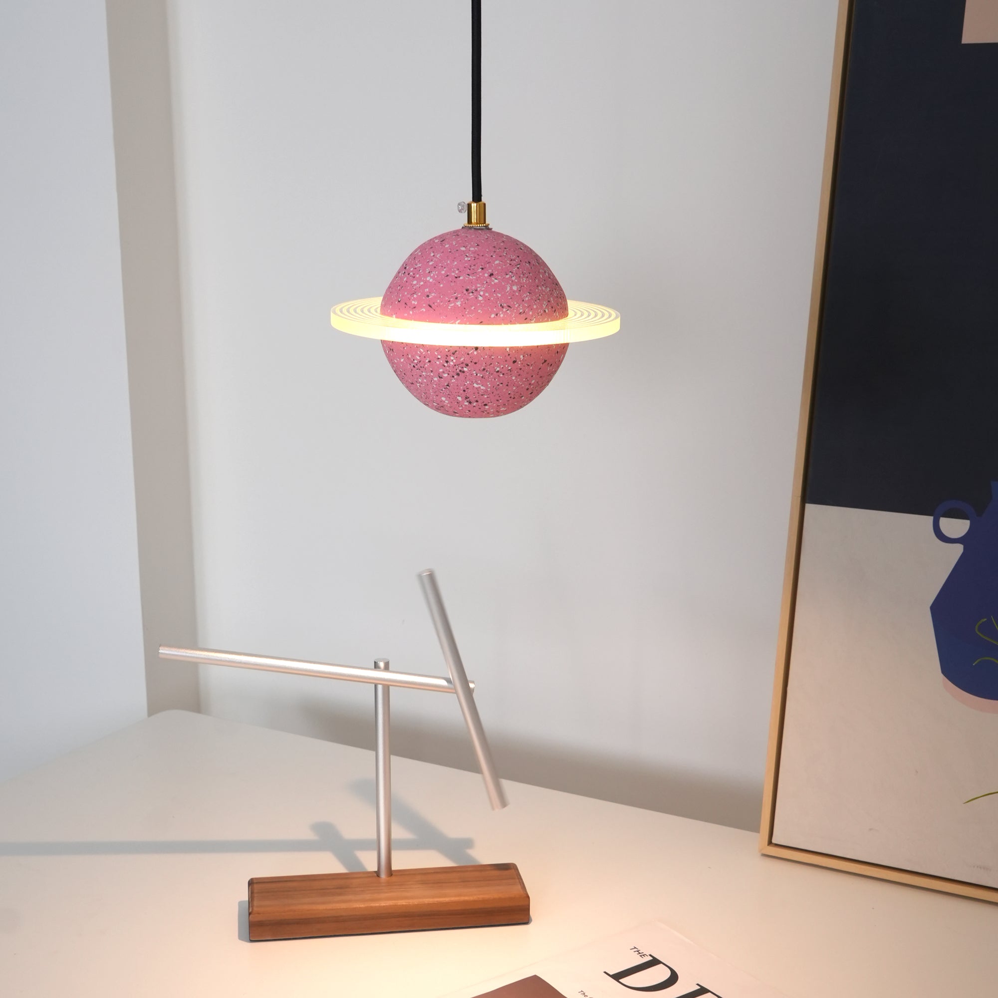 Artsy Planet Pendant Light - Modern Celestial Ceiling Fixture for Bedroom, Living Room & Nursery Decor | Solar System Inspired Lighting for Home & Office