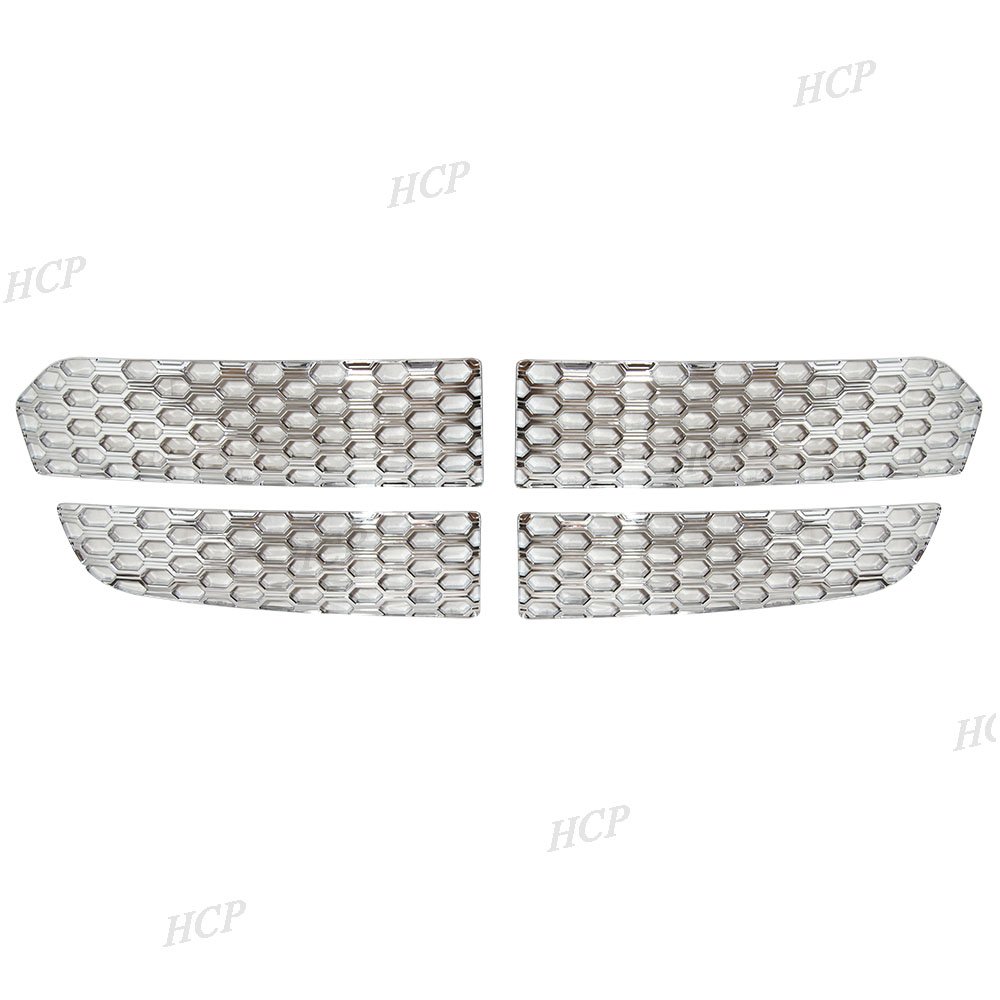 2013-2014 Dodge Ram 1500/2500/3500 Triple Chrome Plated ABS Truck Grille - Heavy Duty Front Grille Guard for Off-Road & Daily Driving