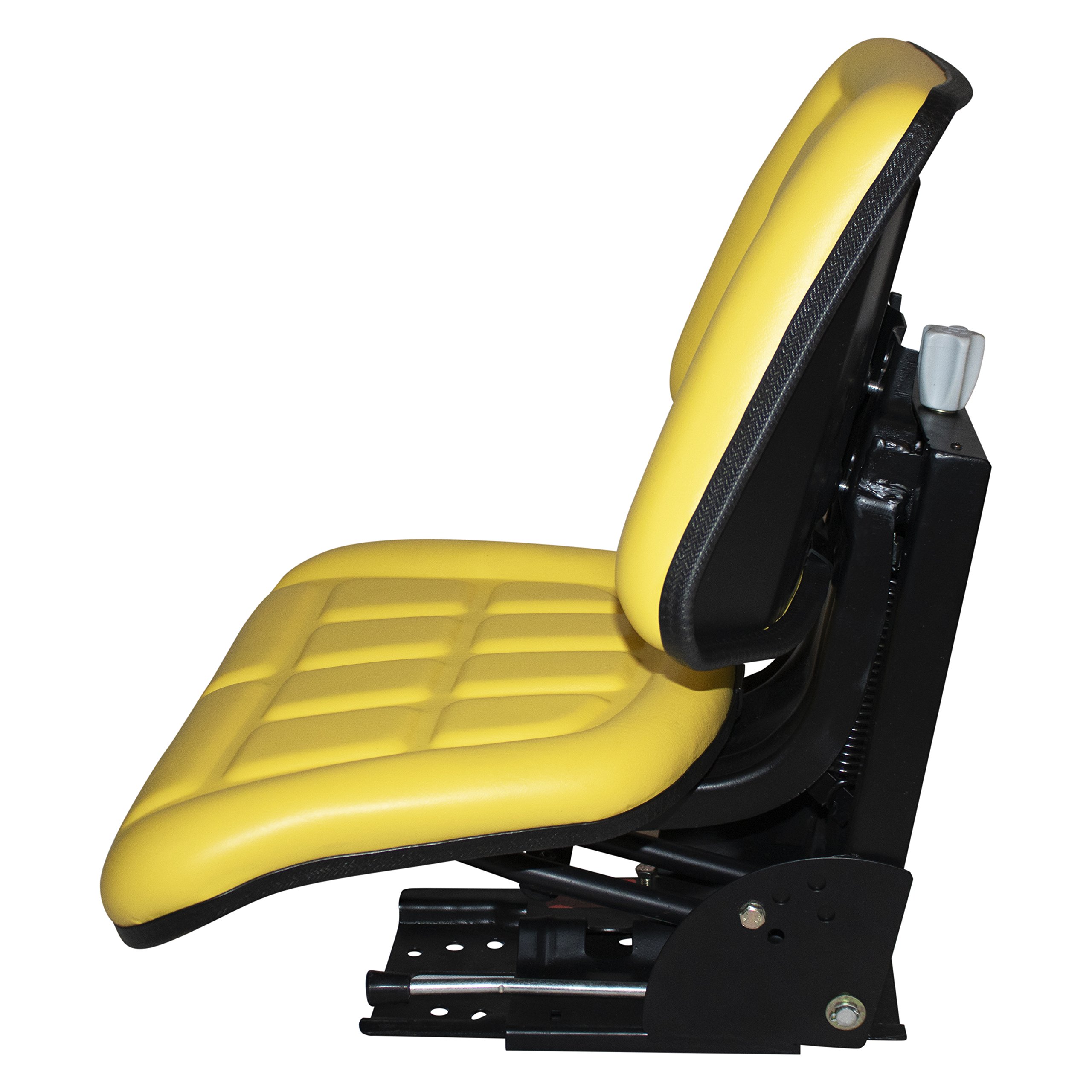 Trac Seats Universal Fit Yellow TriBack Suspension Seat for John Deere 2750 2755 2840 2855 Tractors - Heavy Duty Comfort for Farming & Construction Work