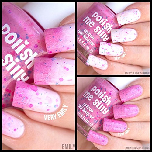 Dreaming in Pink Color Changing UV Blacklight Thermal Nail Polish - Custom Indie Glitter Nail Lacquer for Parties, Raves & Special Occasions