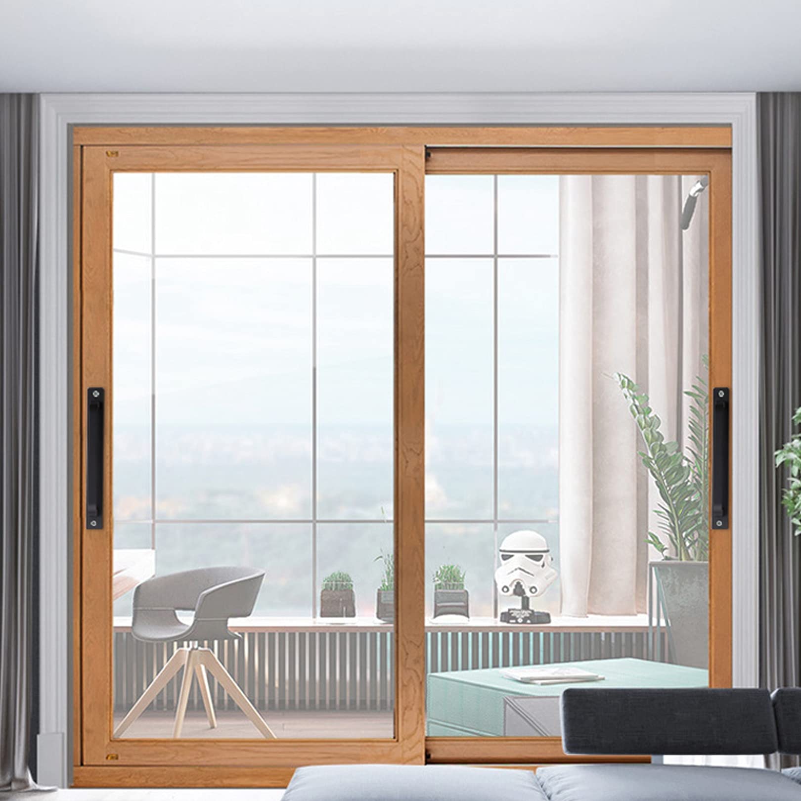 Barn Door Handles & Cabinet Knobs - Heavy Duty Sliding Door Pulls for Kitchen Cupboards, Wardrobes & Furniture Drawers | Surface Mounted Hardware for Home & Office Use