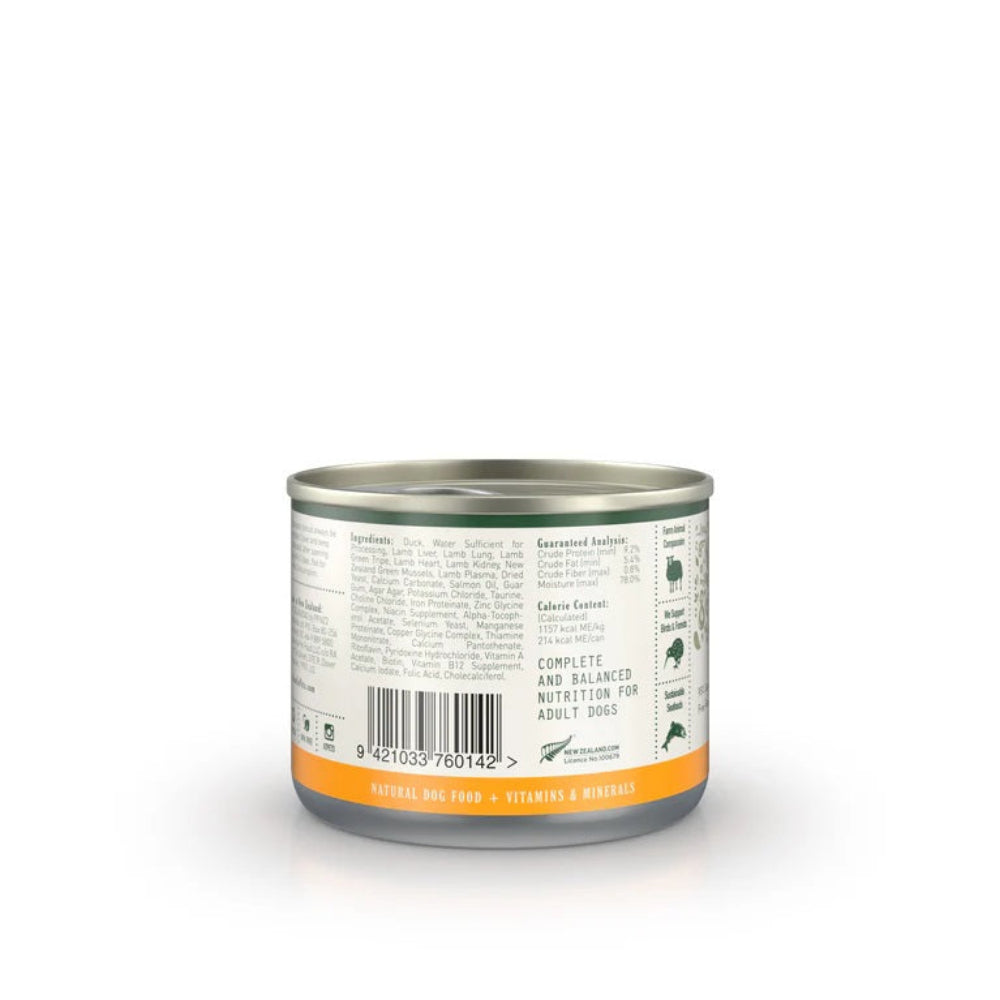 Premium Duck Pate with Green Mussels - Grain-Free Wet Dog Food for Adult Dogs | High Protein Meal Topper or Standalone Meal for Active Pets
