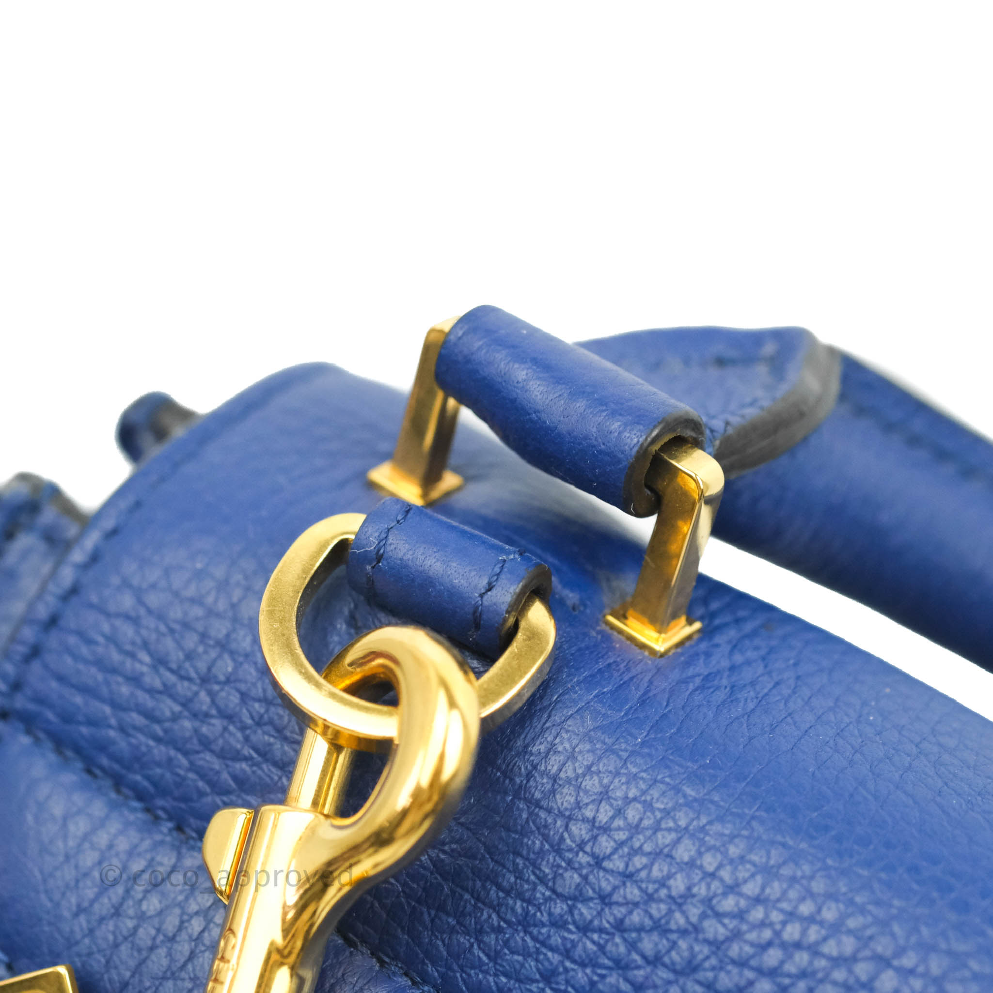 Celine Sleek Small Tri-Color Trapeze Bag in Blue Calfskin Leather - Perfect for Work, Travel & Everyday Use