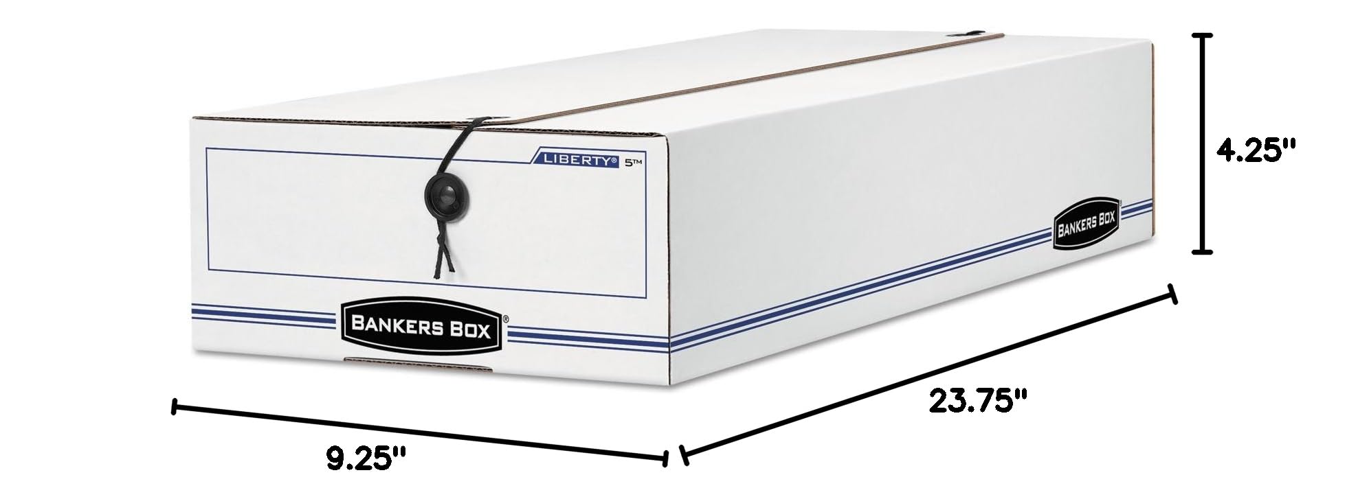 Bankers Box 00002 Check and Deposit Slip Storage Box - 9 x 23 x 4 Inches - Pack of 12 - Secure Document Organizer for Office, Bank, and Home Use