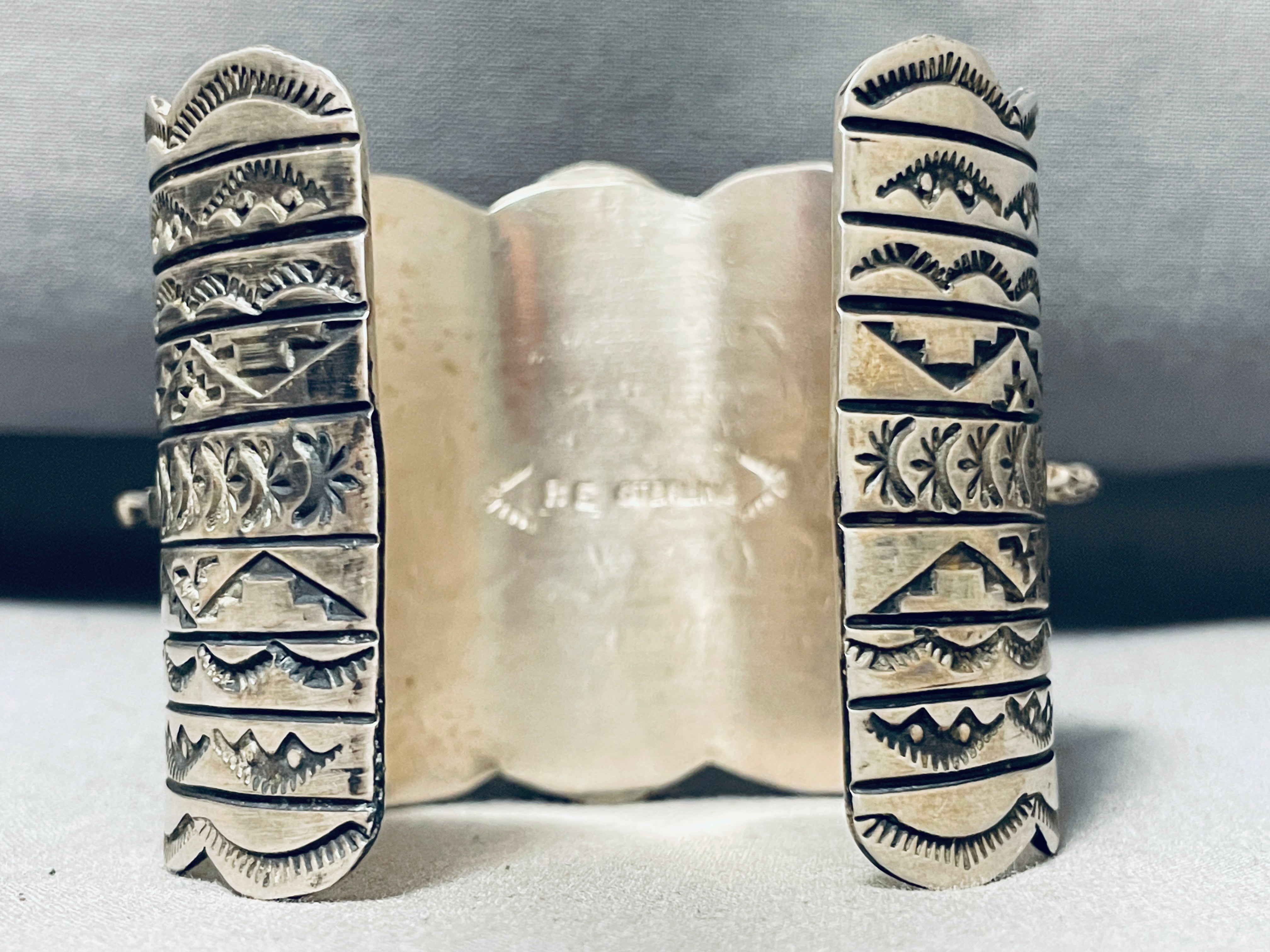147 Grams Authentic Native American Navajo Honeybee Sterling Silver Bracelet with 2 Scorpions - Handcrafted Jewelry for Boho, Festival & Tribal Fashion