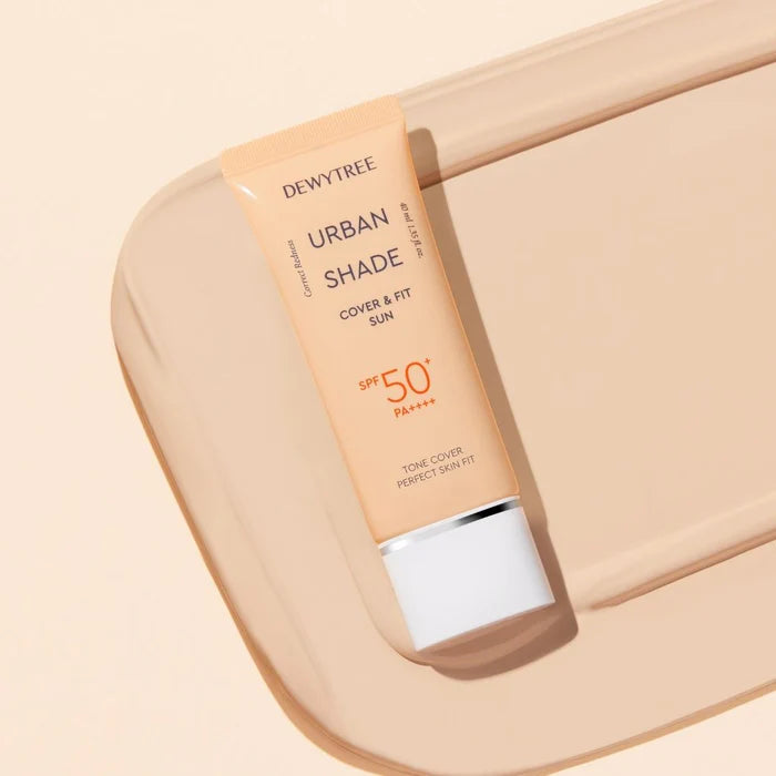 Dewytree Urban Shade Cover & Fit Sunscreen SPF 50+ PA++++ 40ml - Oil-Free Face Sunblock for Sensitive Skin, Daily UV Protection for Outdoor Activities & Beach Days