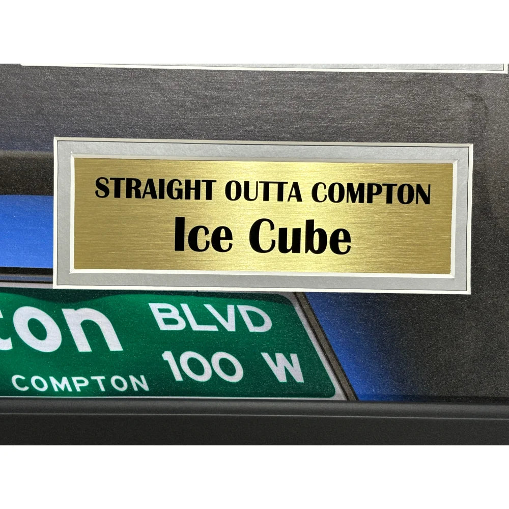 Authentic Ice Cube Autographed Straight Outta Compton Script Framed Collage with BAS COA - Signed Memorabilia for Movie Fans & Hip Hop Collectors | Perfect for Home Theater Decor, Man Cave Display, and Gift for Rap Music Enthusiasts