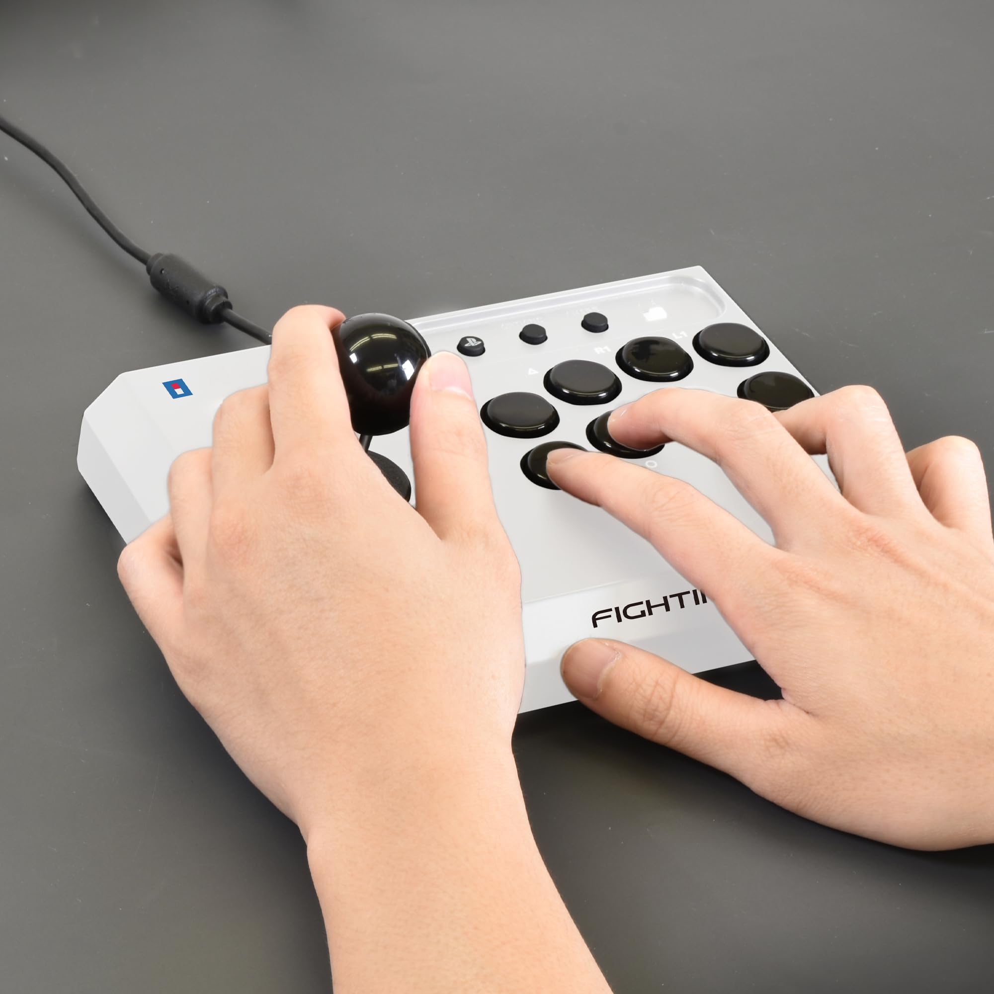 HORI Fighting Stick Mini for PS5, PS4 & PC - Officially Licensed Sony Arcade Controller - Perfect for Fighting Games & Retro Gaming