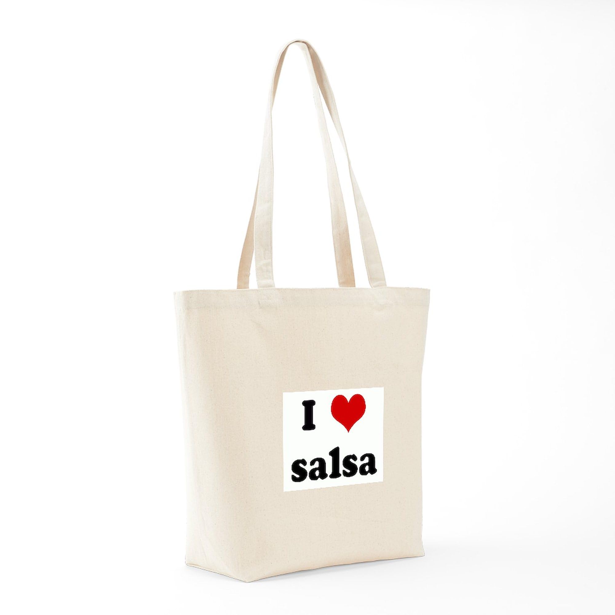 I Love Salsa Tote Bag - Natural Canvas Reusable Shopping Bag for Groceries, Beach & Everyday Use | Eco-Friendly & Durable