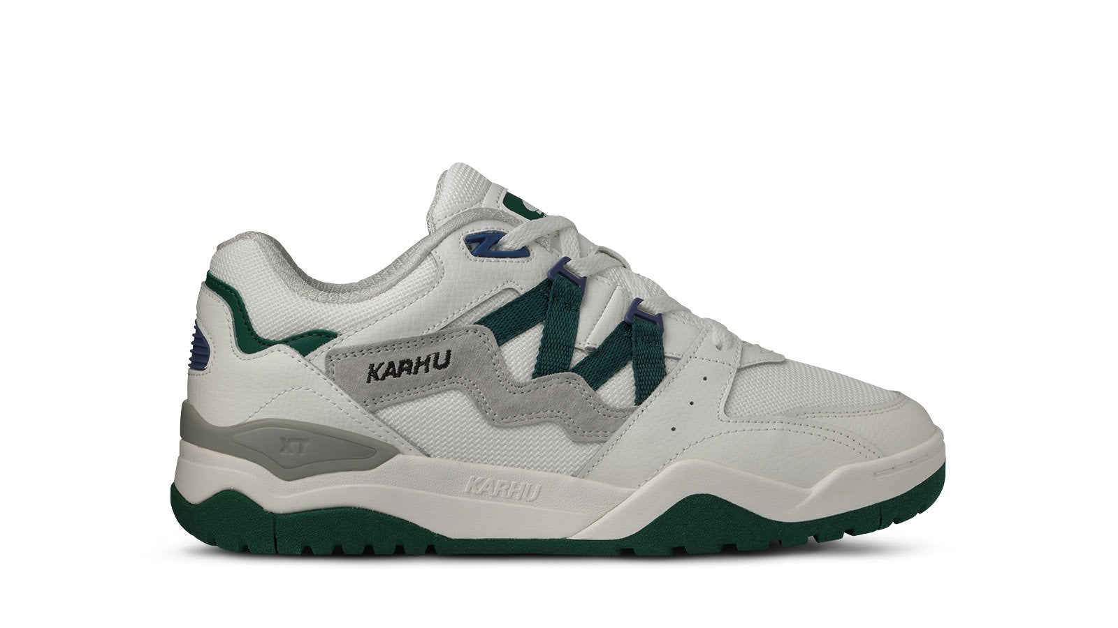 FUSION XT Bright White & Rain Forest - High-Performance Waterproof Sneakers for Hiking, Running & Outdoor Adventures