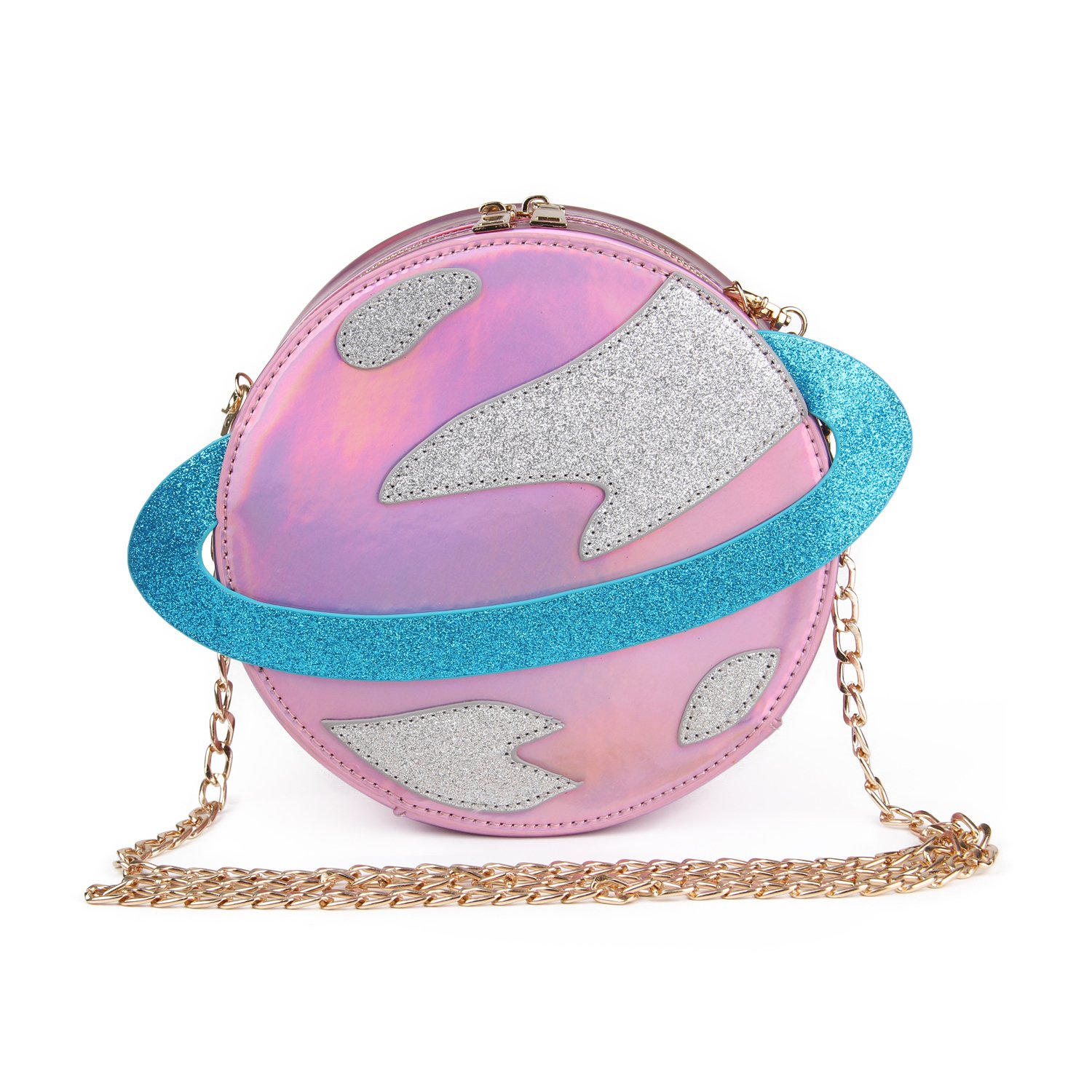Stylish Circular Planet Crossbody Purse for Women & Girls - Fashion Shoulder Bag with Phone Pocket & Wallet Compartment | Perfect for Daily Use, Travel, and School