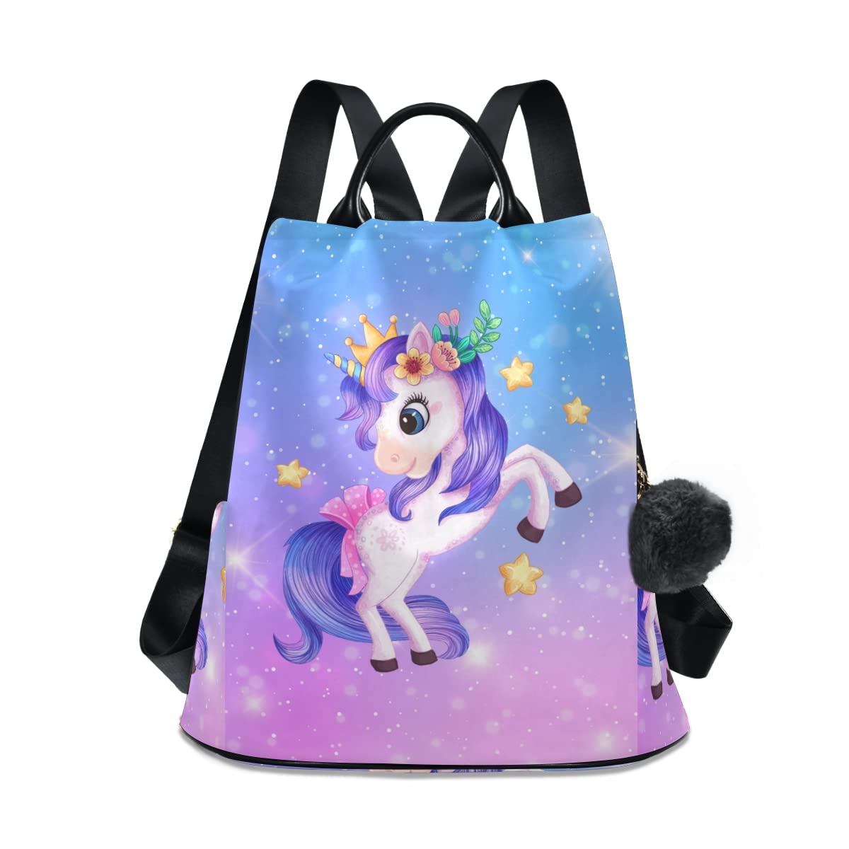 Stylish Unicorn Galaxy Backpack for Women & Girls - Waterproof Travel Bag with USB Charging Port, Perfect for School, Work, Camping & Daily Use (2023-2024 Fashion)