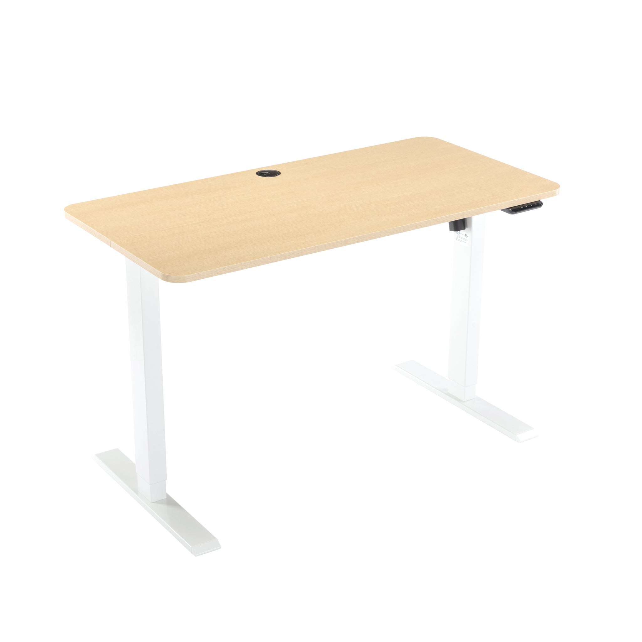 1.2m Adjustable Height Sit Stand Desk in Natural Wood - Perfect for Home Office & Workspace Ergonomics