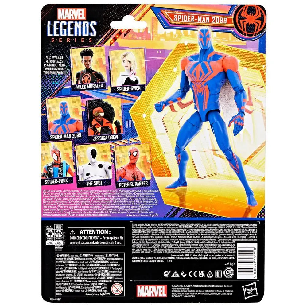 Hasbro Marvel Legends Series Spider-Man: Across the Spider-Verse (Part One) Spider-Man 2099 6-Inch Action Figure - Collectible Toy for Marvel Fans, Superhero Display & Movie-Inspired Play