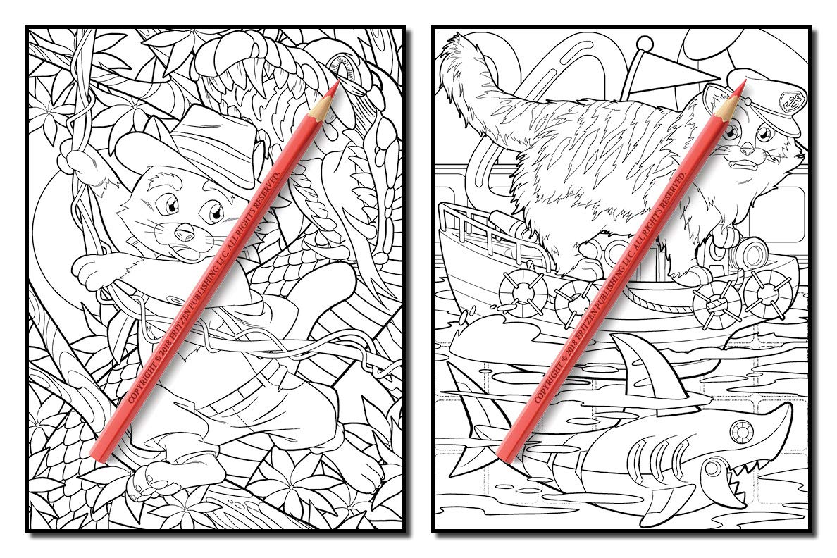 Funny Cats & Adorable Kittens Adult Coloring Book - Stress Relief Art Therapy for Cat Lovers | Perfect Gift for Relaxation, Birthday & Christmas