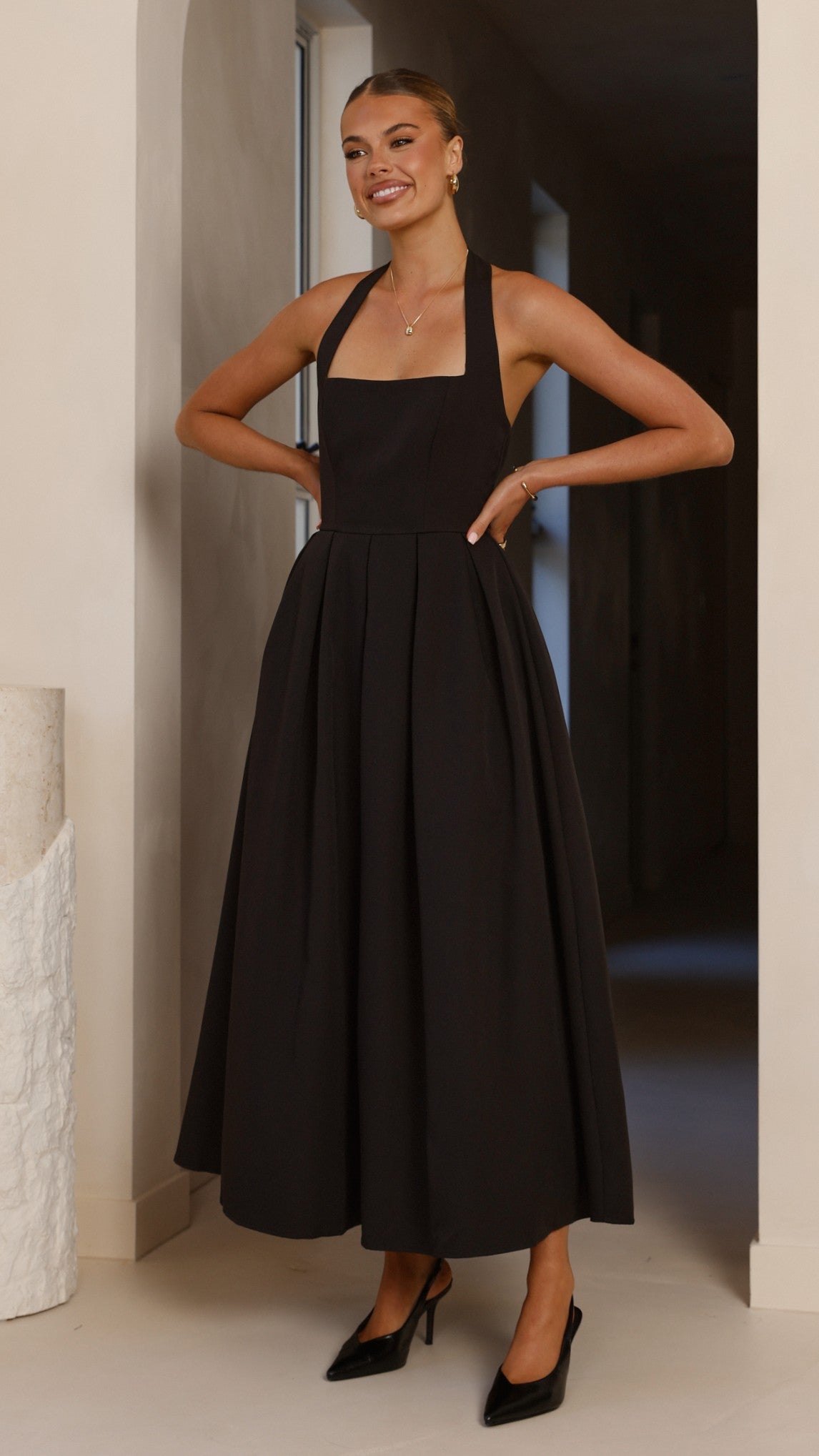 Kristen Maxi Dress - Elegant Black Long Dress for Women | Perfect for Weddings, Parties & Evening Events