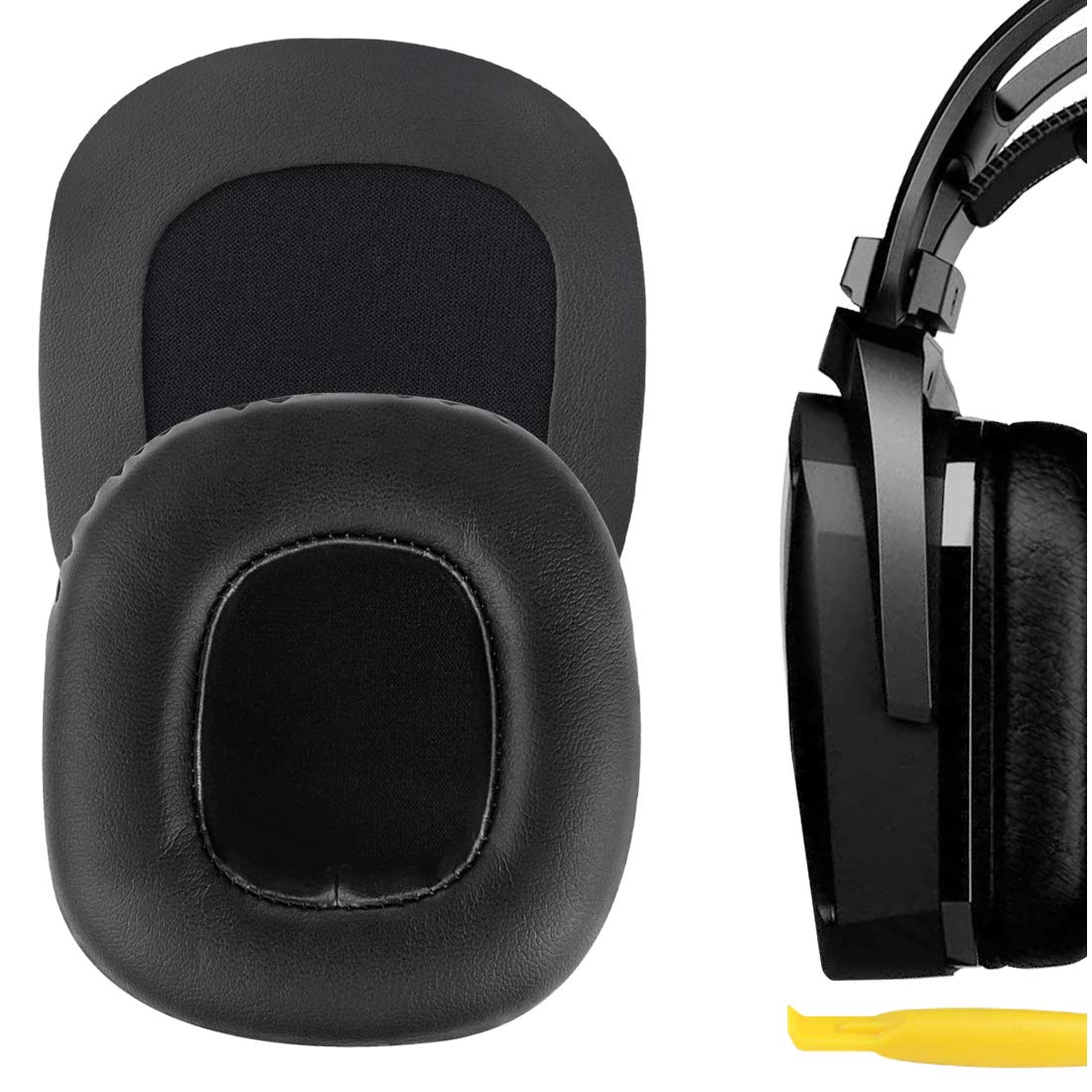 Geekria QuickFit Replacement Ear Pads for Razer Tiamat 2.2 & 7.1 Headphones - Premium Memory Foam Ear Cushions & Earpads - Comfortable Gaming Headset Accessories (Not Compatible with Tiamat 7.1 v2) - Perfect for Long Gaming Sessions & Music Listening