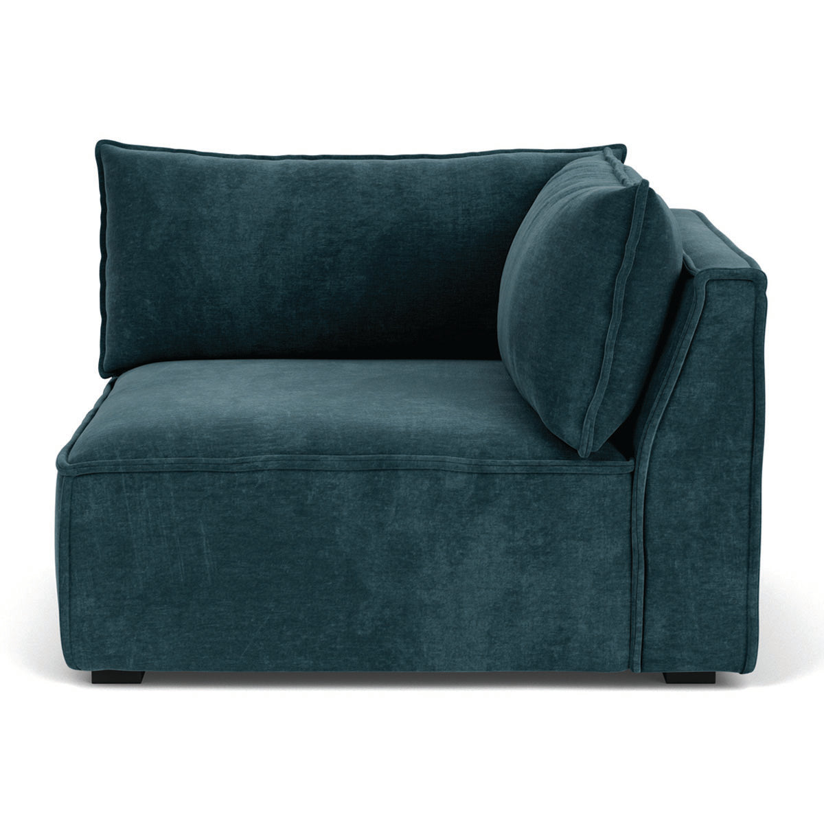 Daphne Fabric 1-Seater Right Corner Modular Sofa - Compact Sectional Couch for Small Spaces, Living Rooms & Apartments