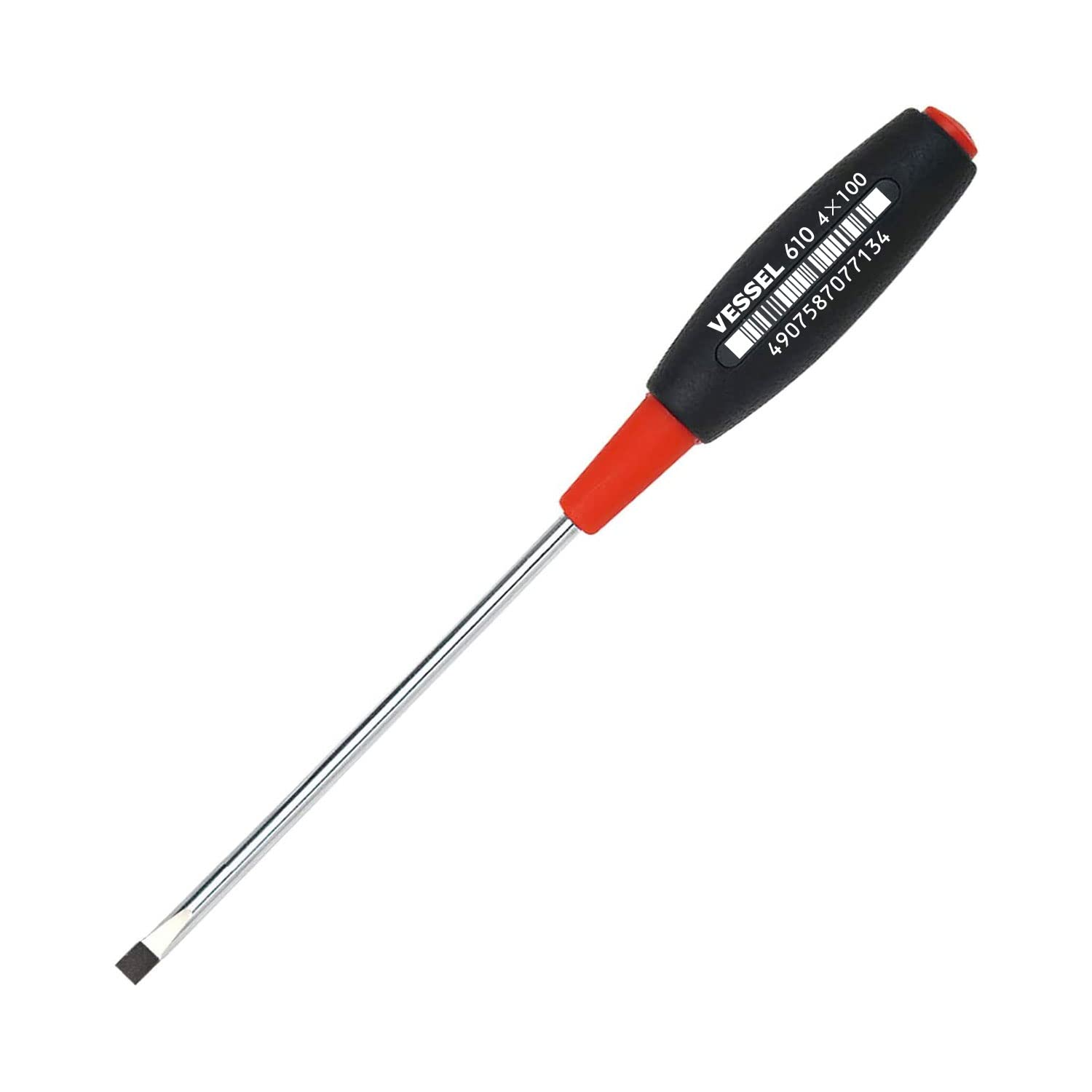 Vessel Cushion Grip Screwdriver with Thin Shank - No. 610 (4-Piece Set) - Perfect for Electronics Repair, DIY Projects & Precision Work