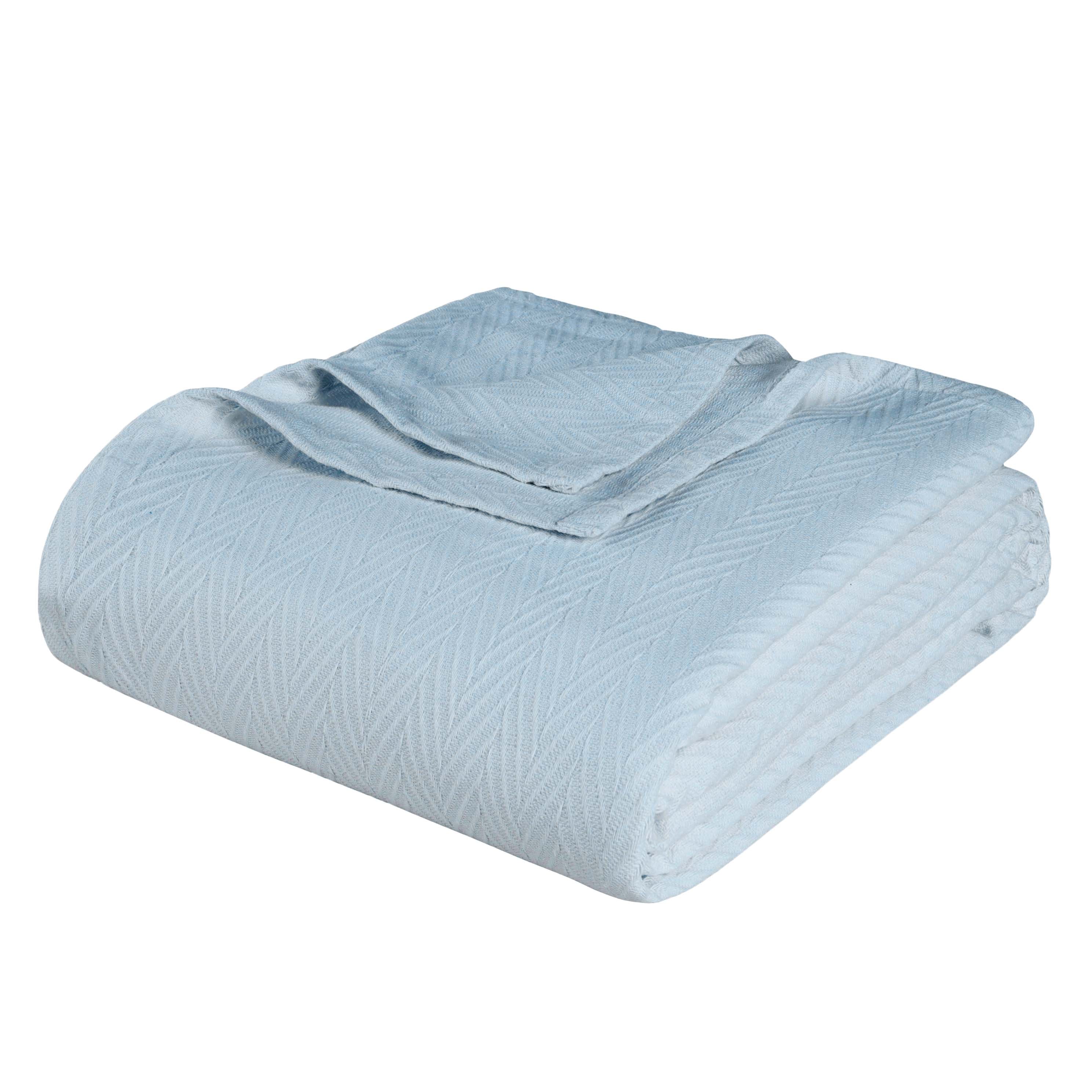 Soft All-Season Chevron Cotton Bed Blanket & Sofa Throw - Cozy Home Decor for Living Room, Bedroom, and Travel