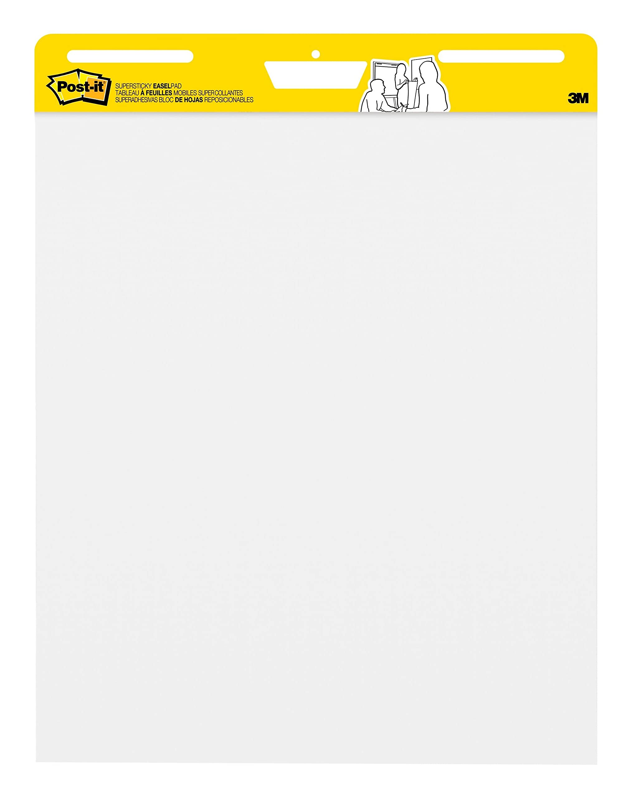 Post-it Super Sticky Easel Pad - 25 x 30 Inches Large White Premium Flip Chart Paper, 30 Sheets/Pad, 6 Pads Pack (559VAD6PK) - Perfect for Office Meetings, Classroom Presentations & Creative Brainstorming Sessions