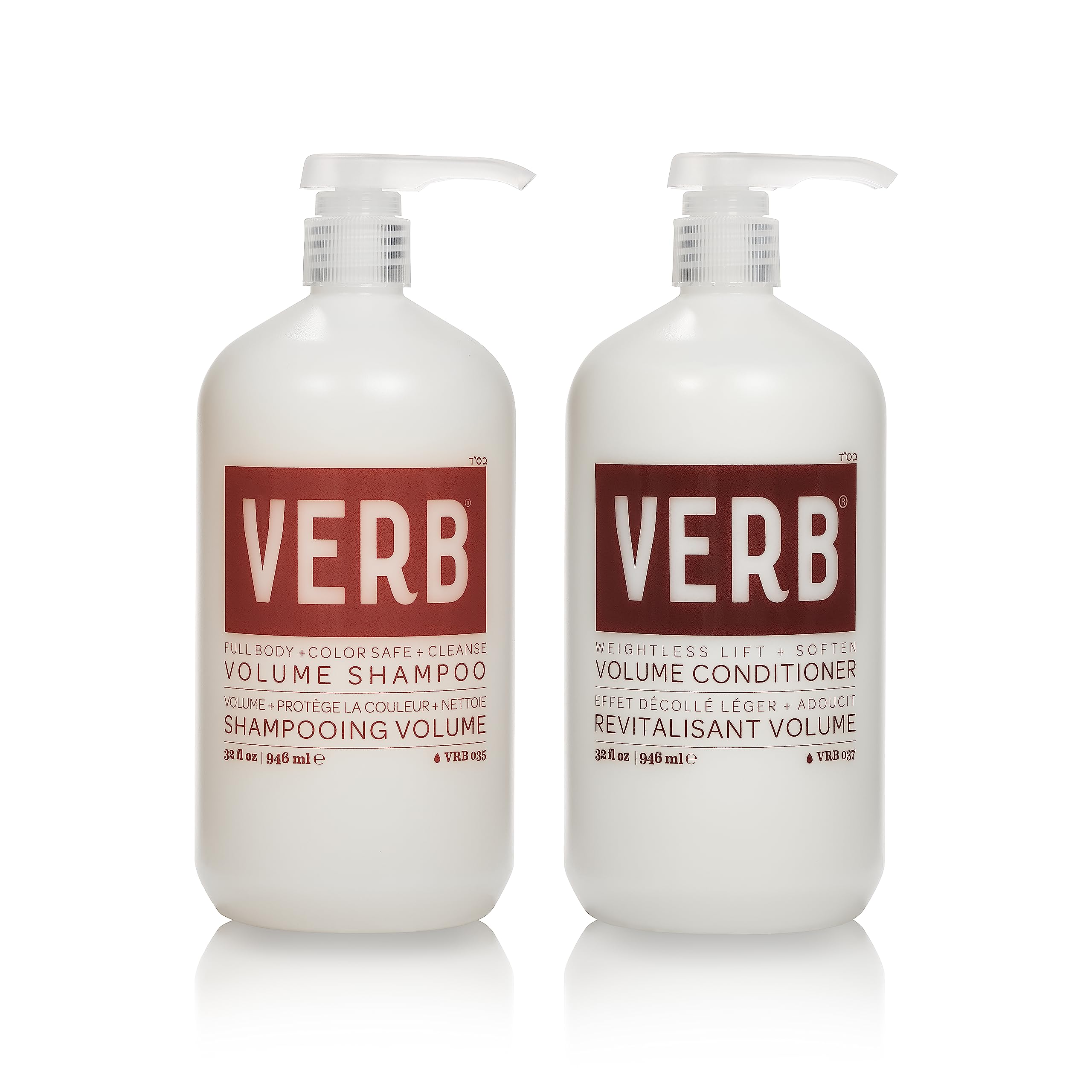 Verb Volume Shampoo & Conditioner Set for Thick & Full Hair - Sulfate Free Hair Care Duo for Voluminous, Bouncy Locks - Perfect for Daily Use & Salon Quality Results at Home
