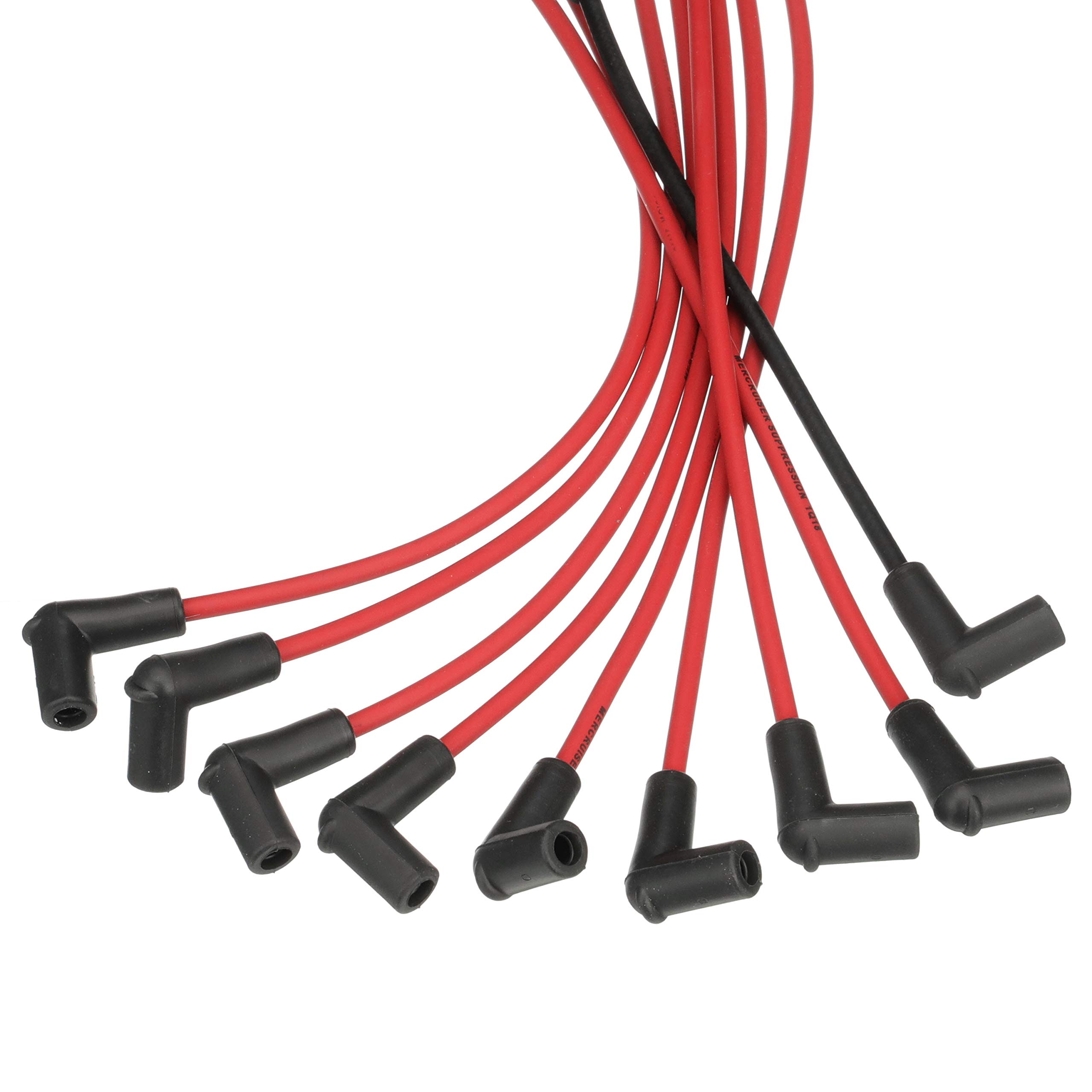 Quicksilver 816608Q61 High Performance Red Spark Plug Wire Kit - Compatible with Marine & Automotive Engines for Smooth Ignition & Power Boost