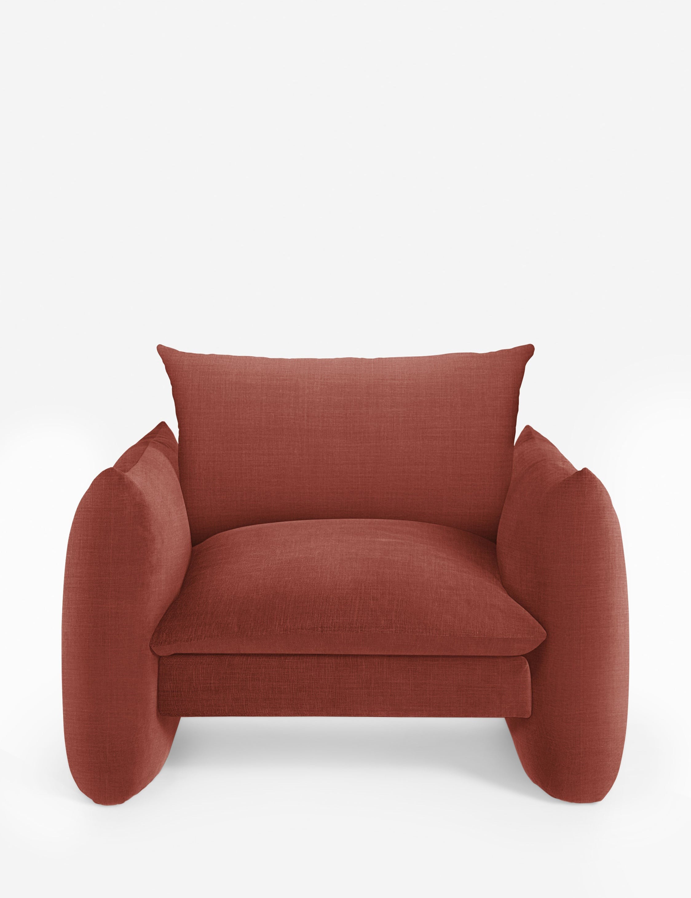 Modern Banks Accent Chair - Mid Century Style Lounge Chair with Wooden Legs for Living Room, Bedroom & Office - Comfortable Upholstered Armchair with Premium Fabric - Perfect for Reading, Relaxing & Home Decor