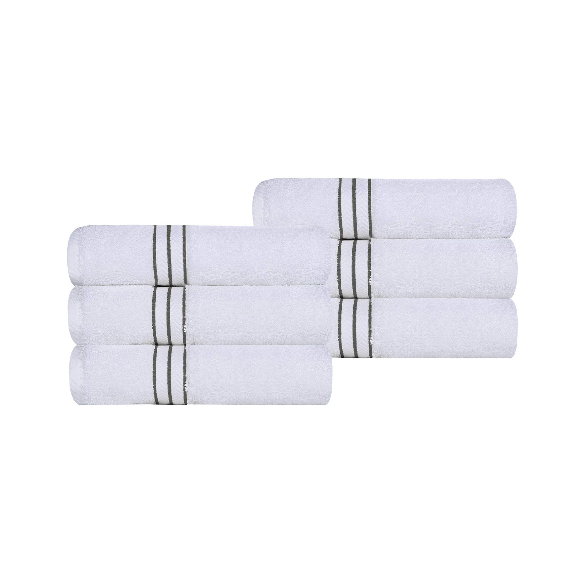Premium 6-Piece Turkish Cotton Hand Towel Set - Ultra Soft, Highly Absorbent Bath & Kitchen Towels for Spa, Guest Bathroom & Luxury Home Use