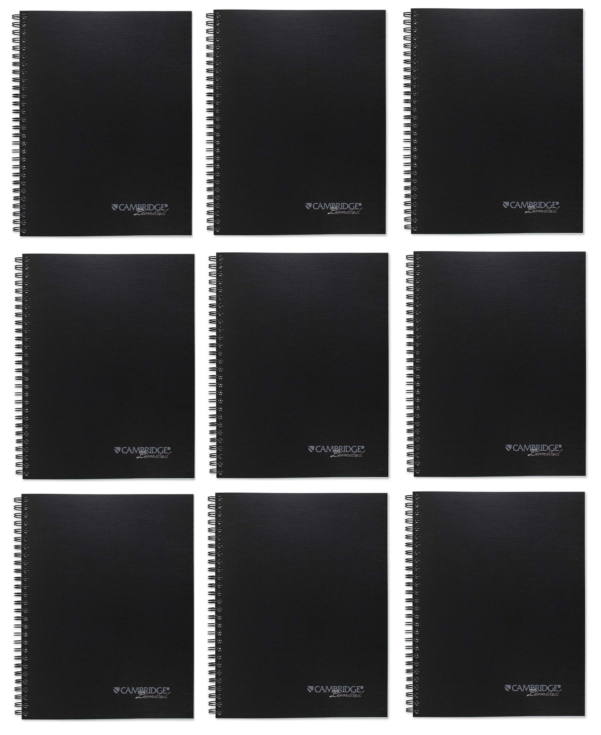 9 Pack Mead Cambridge Wirebound Business Notebooks - Legal Rule, 6 5/8 x 9 1/2 Inches, White (06672) | Premium Office & School Supplies for Professionals, Students & Note-Taking