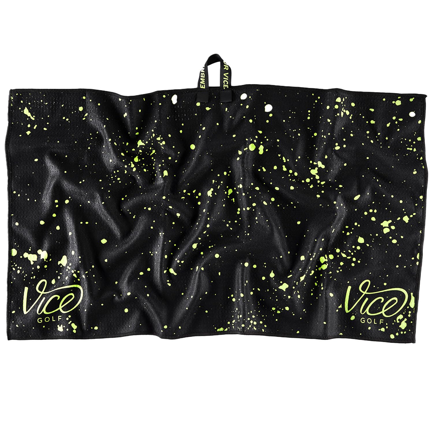Vice Golf Shine Microfiber Golf Towel - Premium Absorbent & Quick-Drying Golf Accessory for Clubs & Balls | Perfect for Golf Course, Driving Range & Practice Sessions