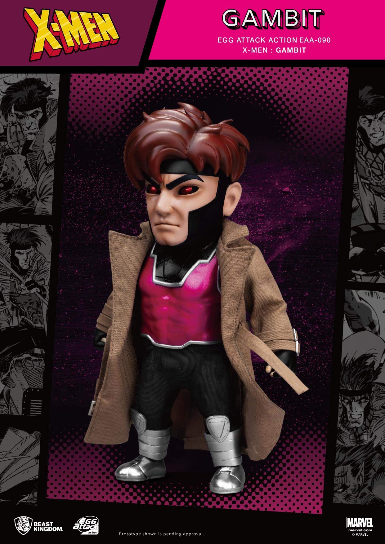 Beast Kingdom X-Men Gambit EAA-090 Egg Attack Action Figure - 6.3