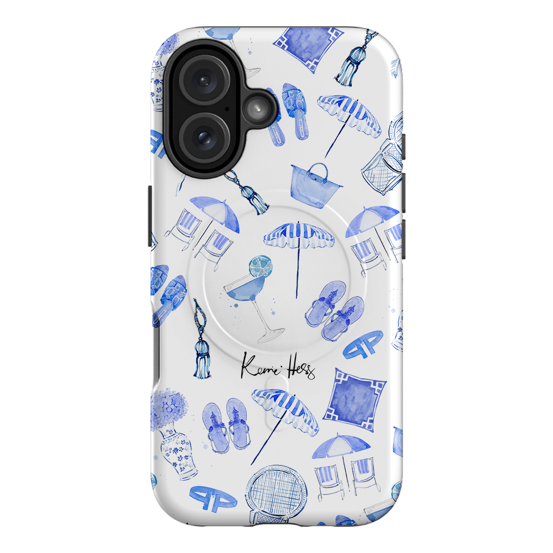 Santorini Sunset iPhone Case - Premium Protective Cover for iPhone 12/13/14/15 - Aesthetic Blue & White Design - Perfect for Travel, Vacation & Everyday Use