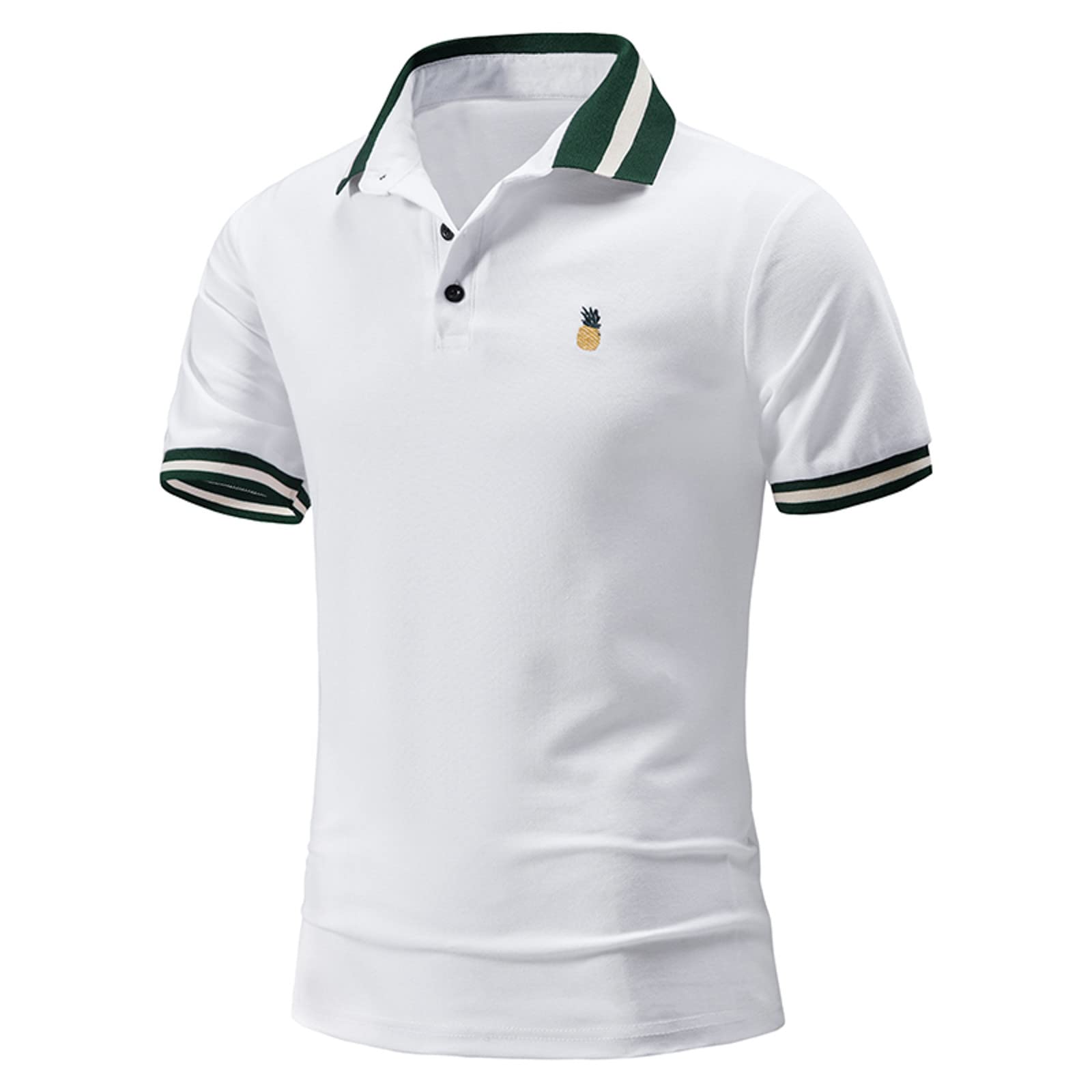 Men's Moisture Wicking Golf Polo Shirts - Breathable Short Sleeve Button Down Performance Tees for Golf & Casual Wear | Perfect for Golf Courses, Clubhouses & Summer Outdoor Activities