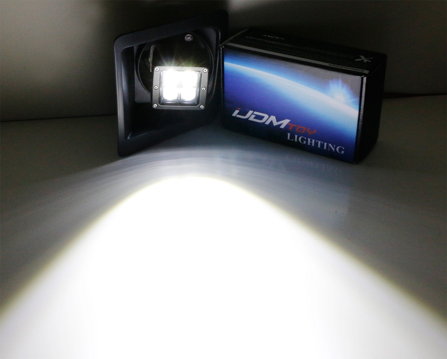 40W CREE LED Pods with Fog Light Cover & Bracket Mounts - Compatible with 2014-2015 GMC Sierra 1500 - Off-Road Lighting, Truck Accessories for Foggy Conditions & Night Driving