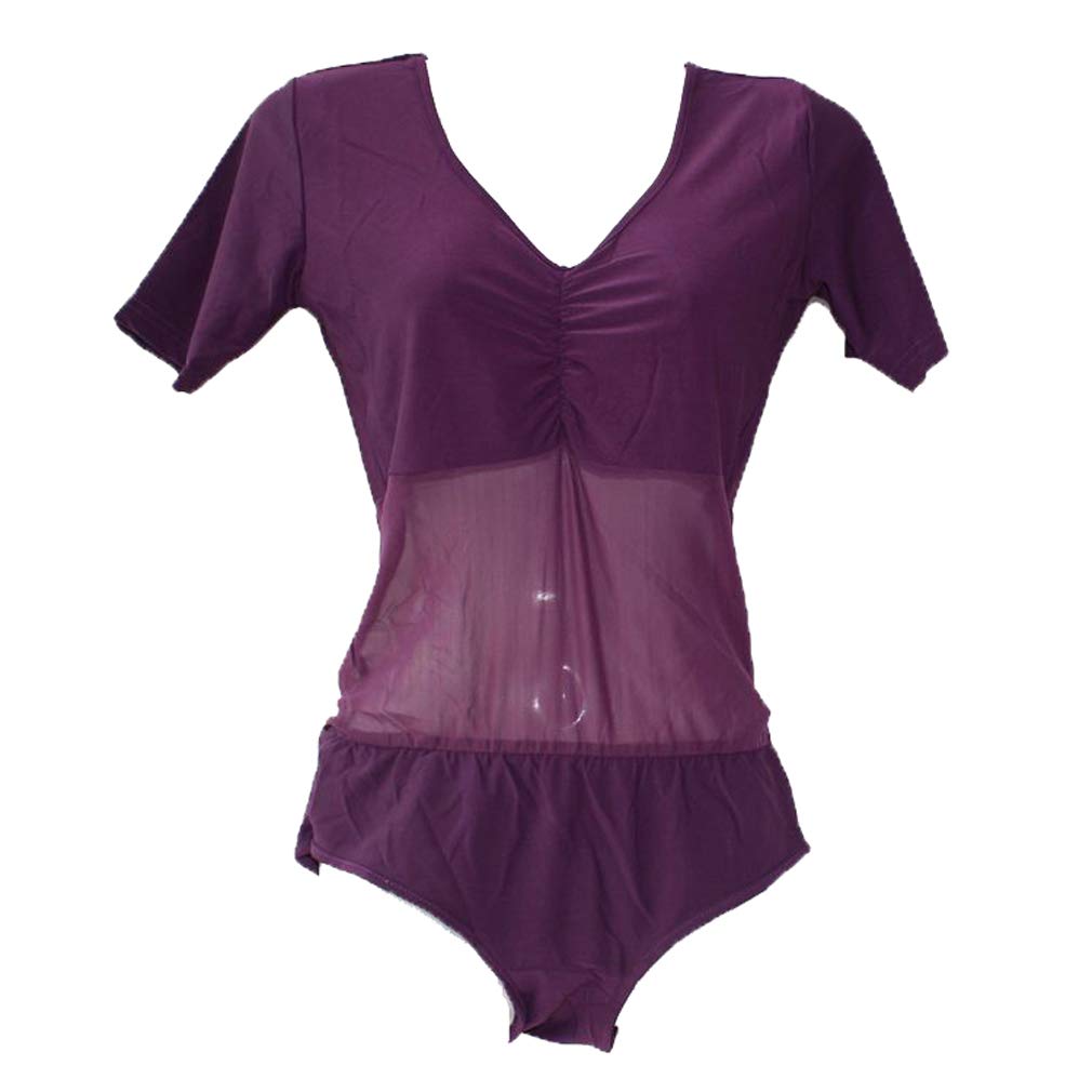 Belly Dance Costume for Women - Sexy Short Sleeve One Piece Top | Professional Performance Wear for Dance Shows & Practice