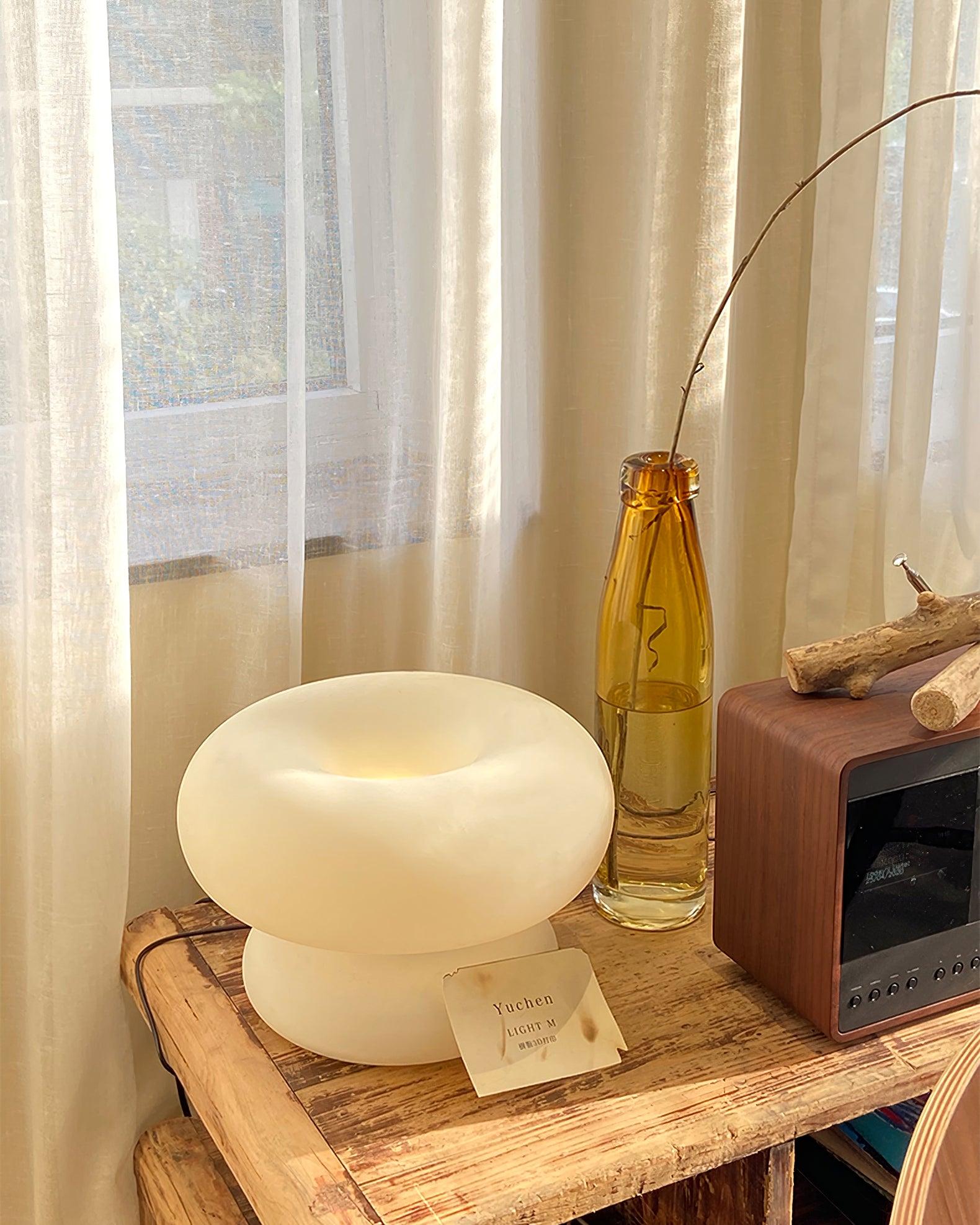 Modern Donut Table Lamp - Stylish & Decorative LED Night Light for Bedroom, Living Room, or Office - Perfect for Reading, Relaxing & Creating Cozy Ambiance