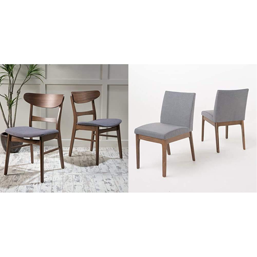 Christopher Knight Home Idalia & Kwame Dining Chair Set (2-Pieces) - Modern Kitchen & Dining Room Chairs for Home Decor